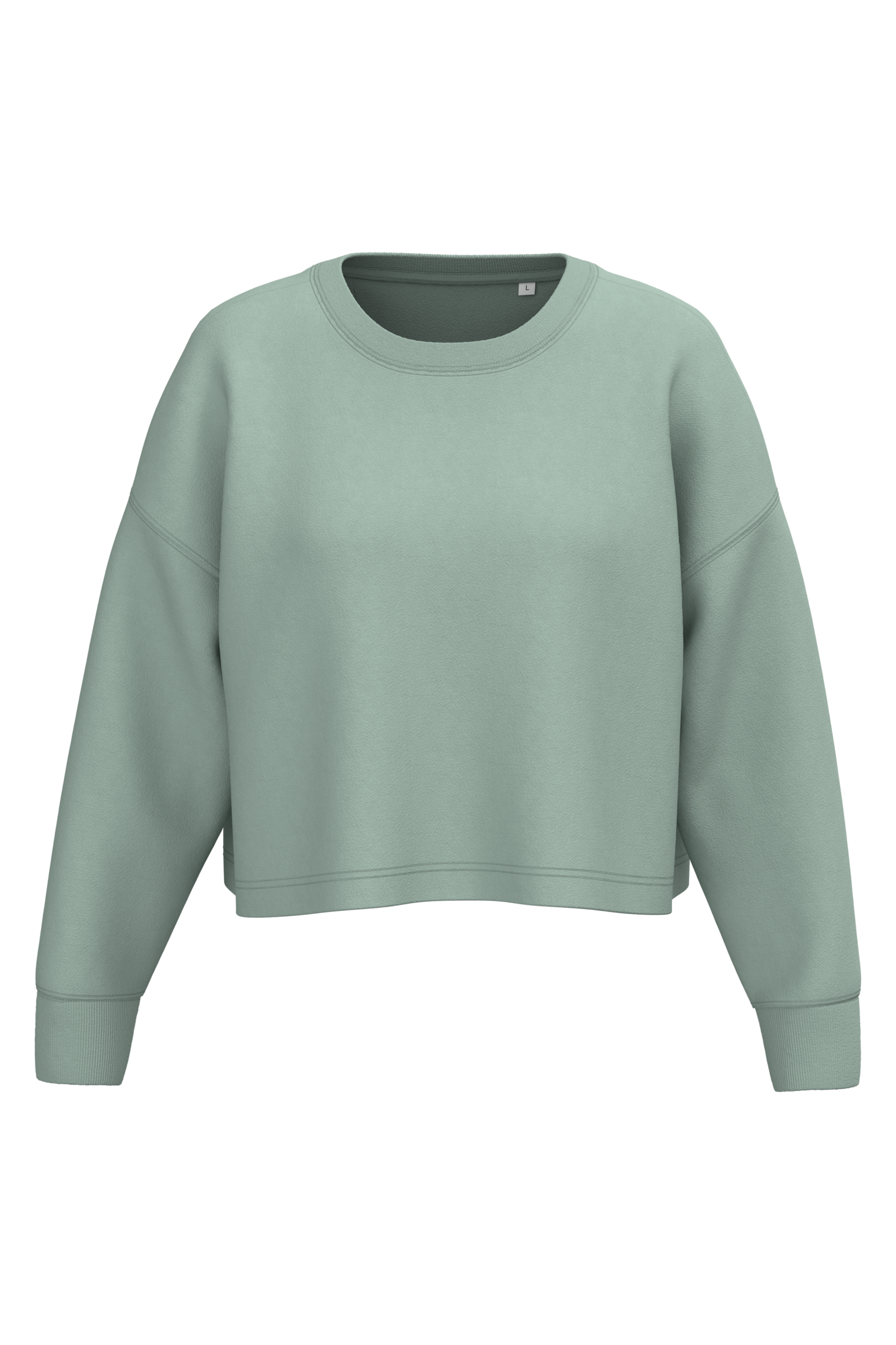 Sweat-shirt crop col rond femme - Image 20