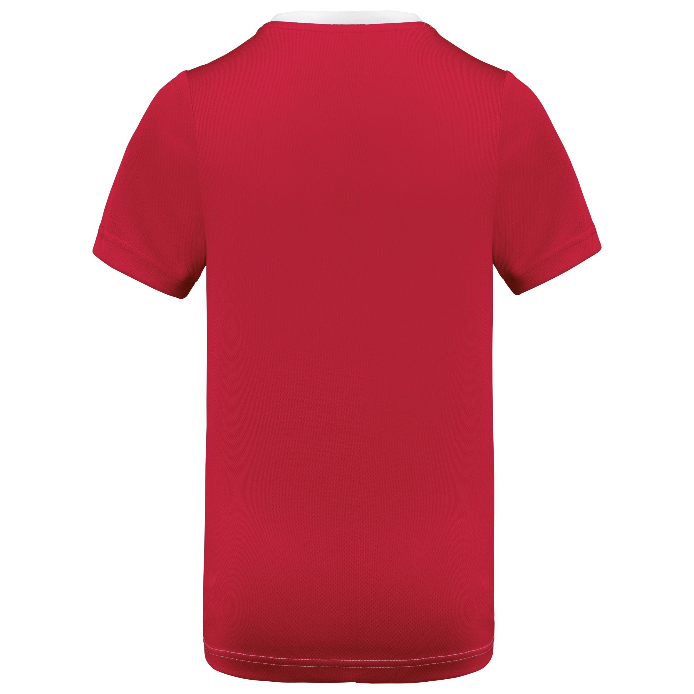 T-shirt de desporto bicolor eco-responsável de homem - White / Red