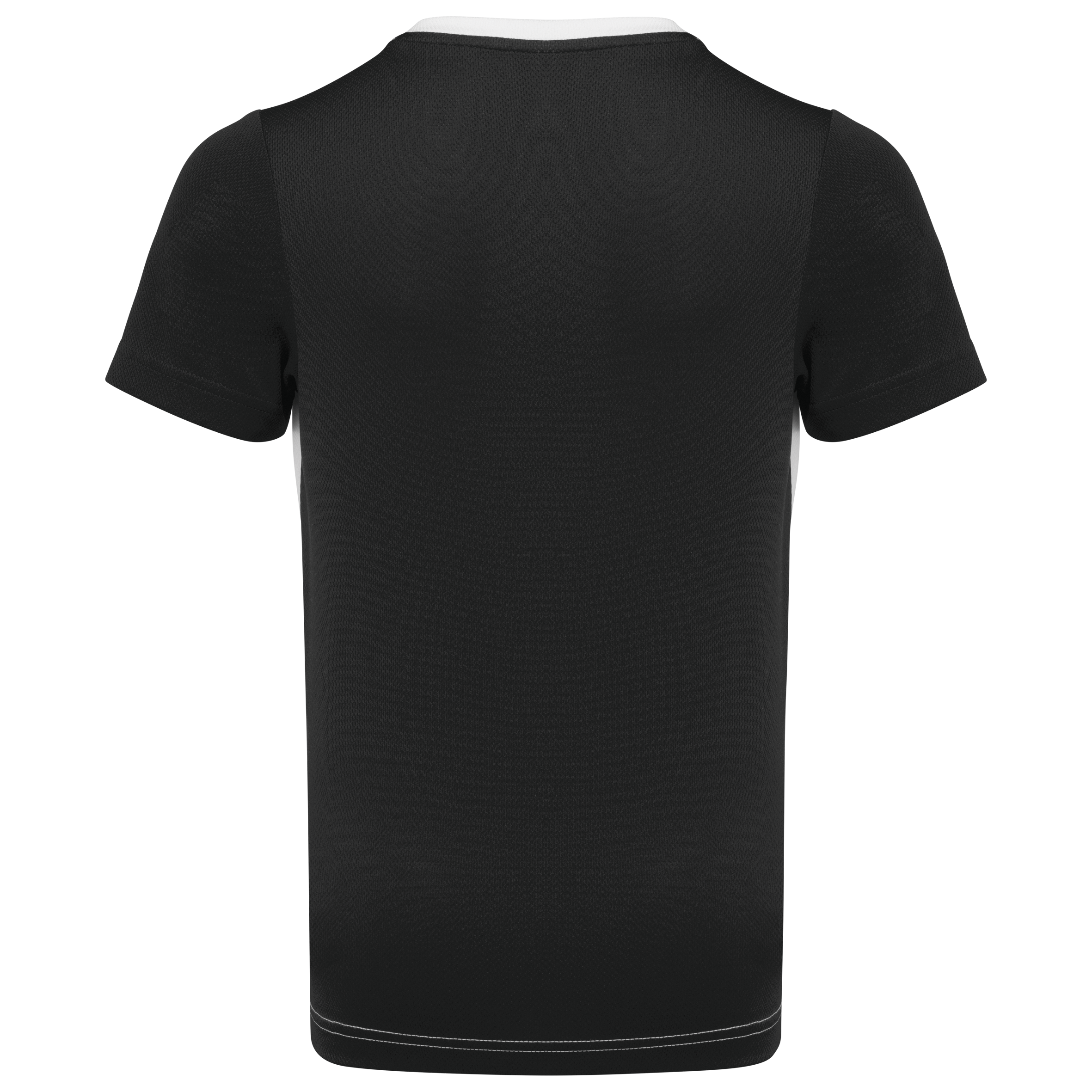 T-shirt de desporto bicolor eco-responsável de criança - White / Black