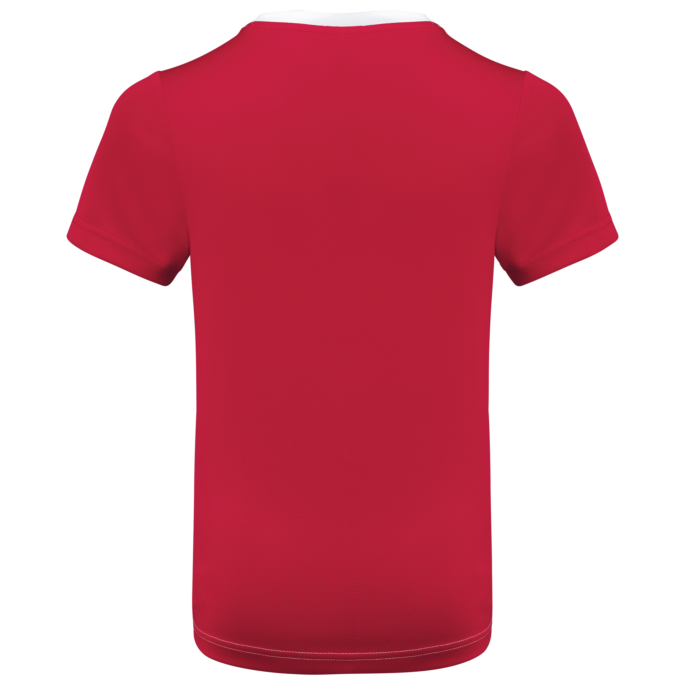 T-shirt de desporto bicolor eco-responsável de criança - White / Red