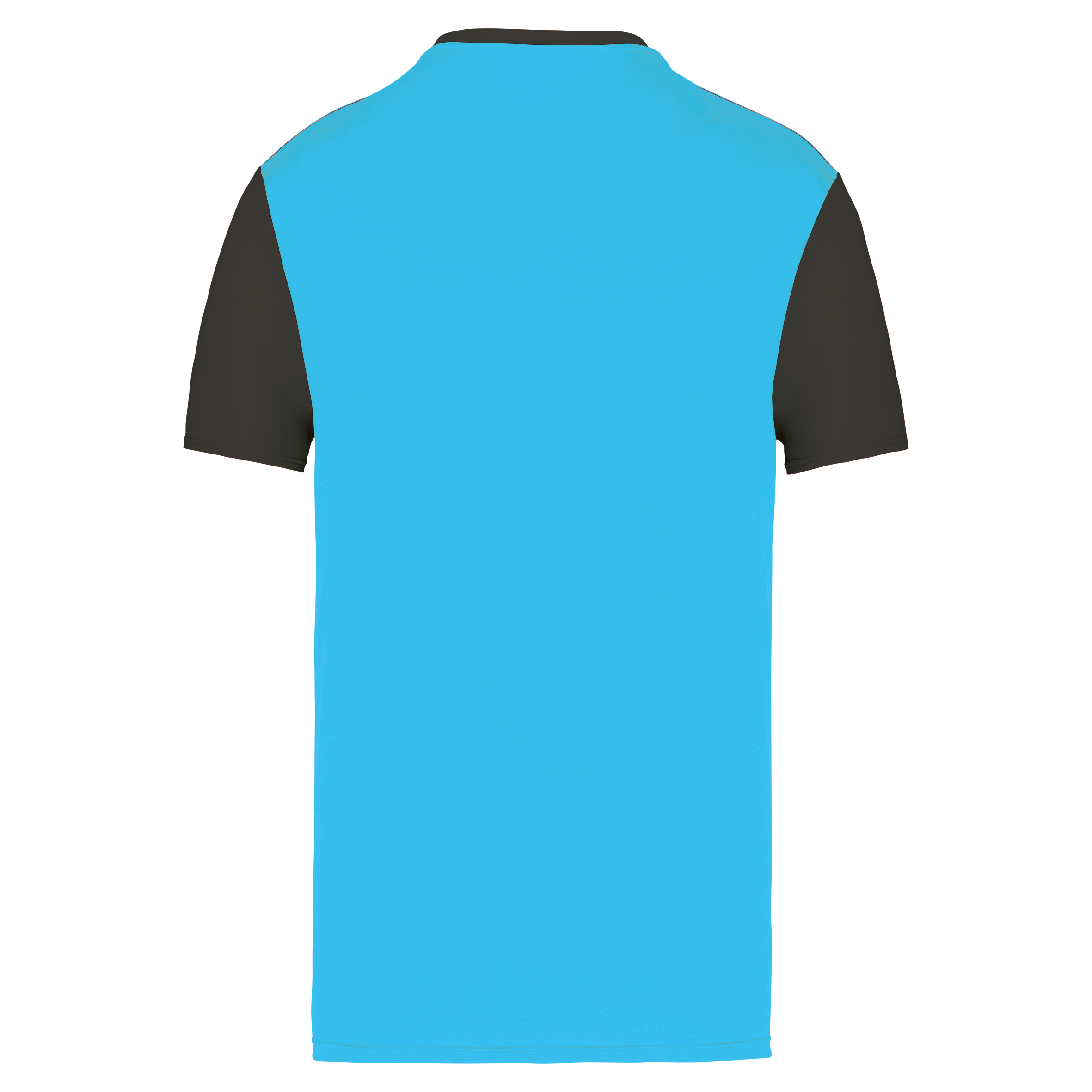 T-shirt bicolor de manga curta para adulto - Light Turquoise / Dark Grey