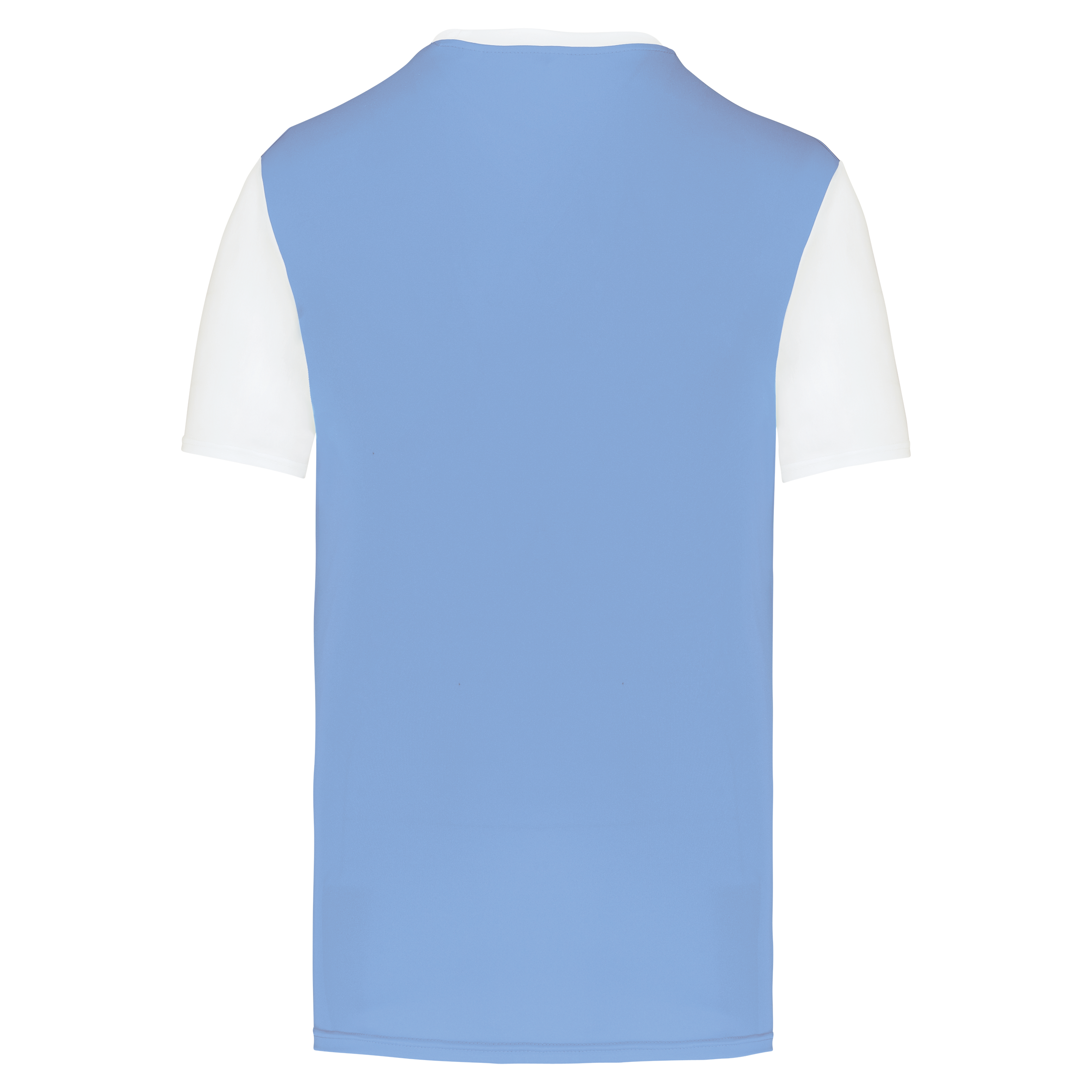 T-shirt bicolor de manga curta para adulto - Sky Blue / White