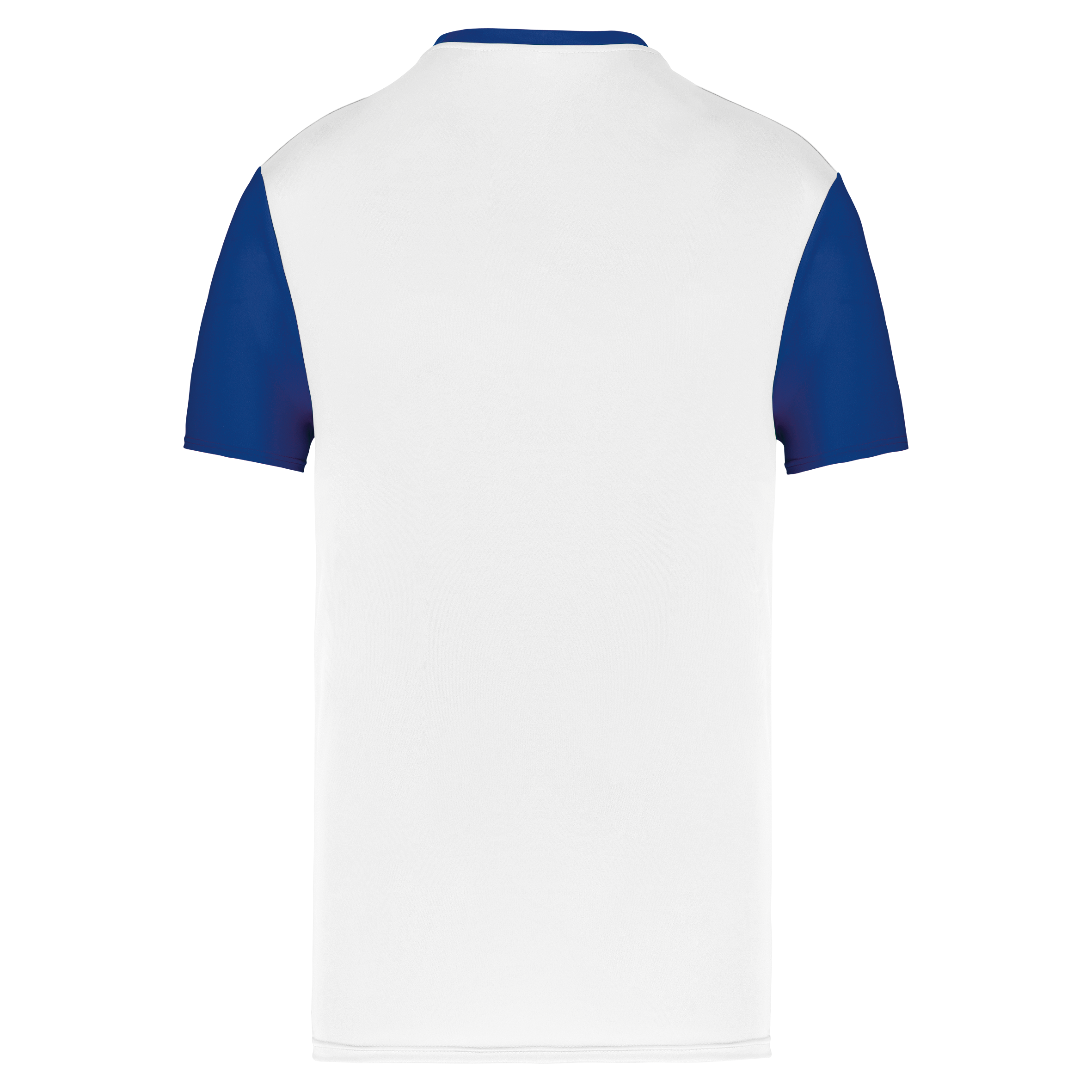 T-shirt bicolor de manga curta para adulto - White / Dark Royal Blue