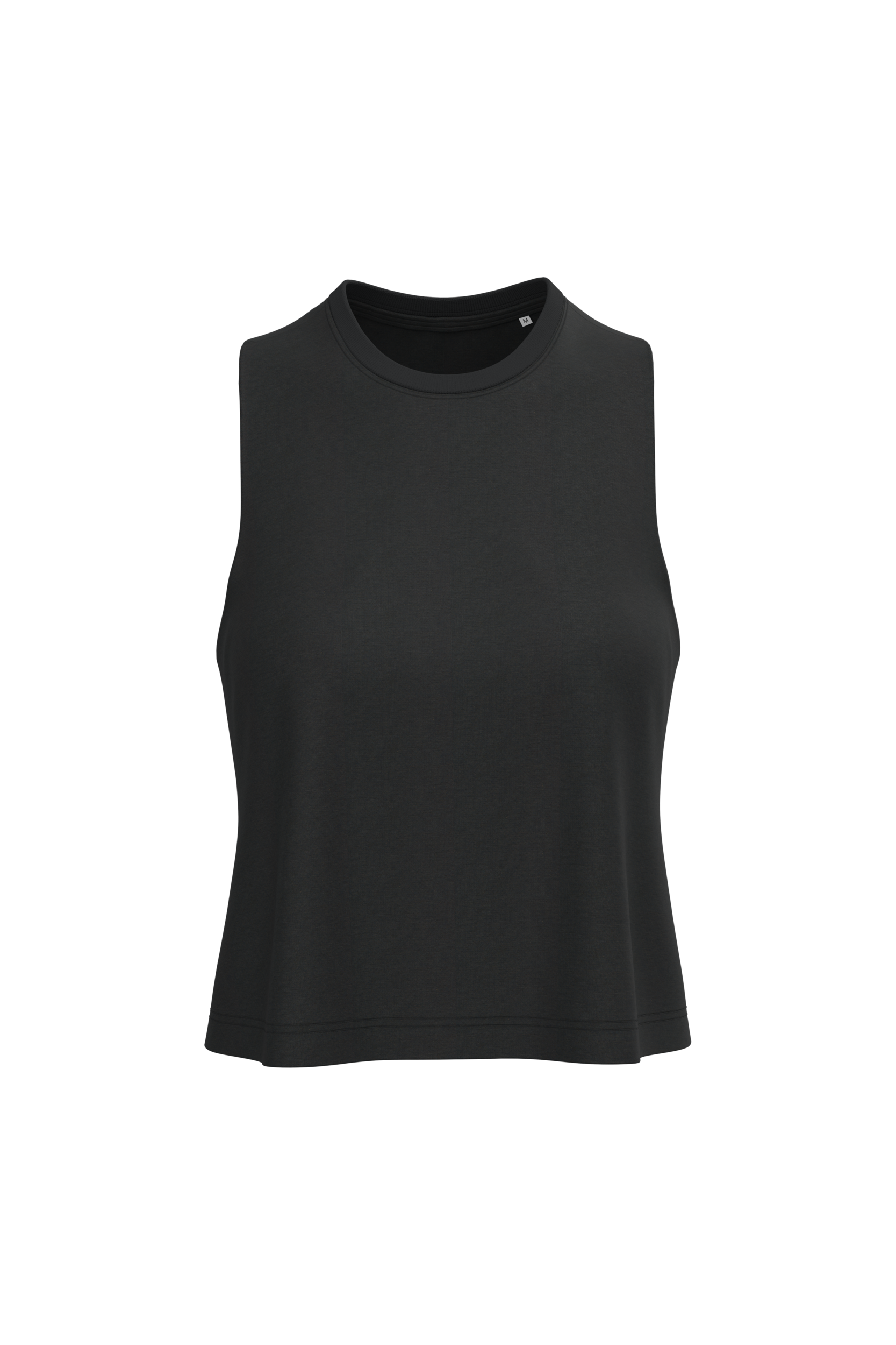 Top curto Triblend de senhora — Preto Frente