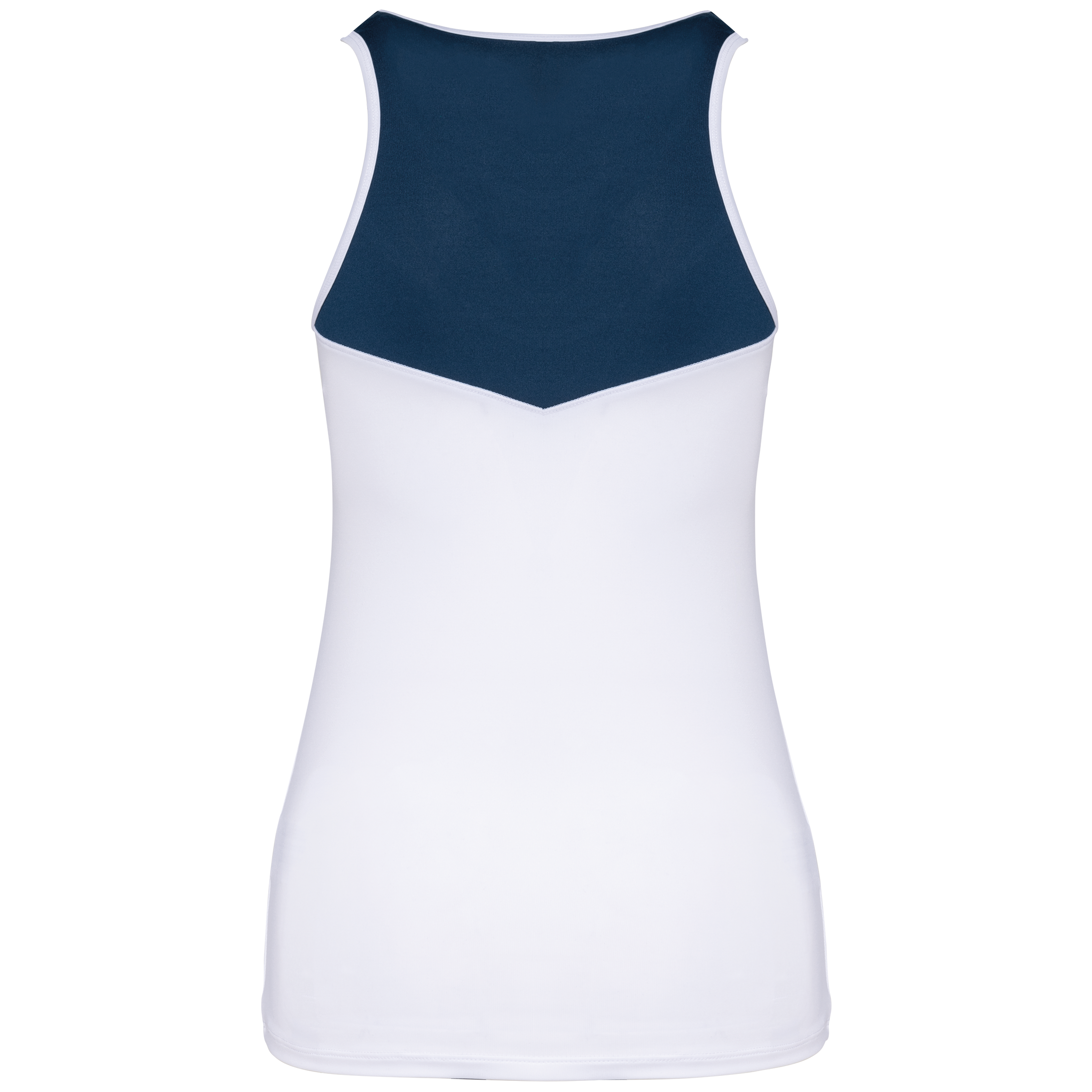 Top de padel bicolor de senhora - White / Sporty Navy