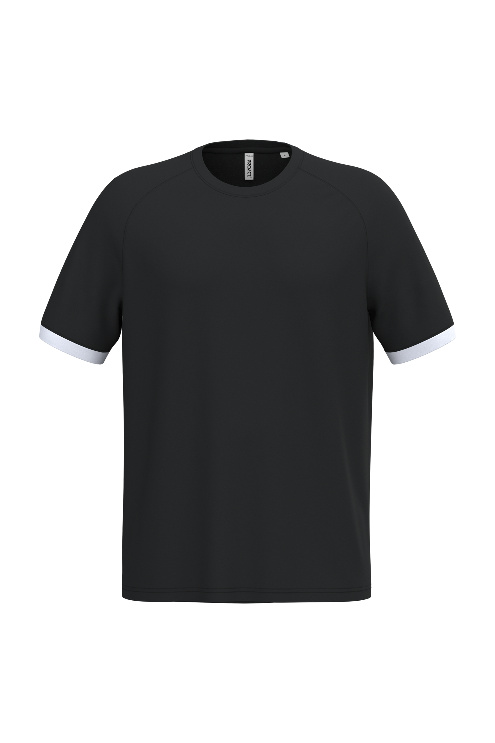 T-shirt multidesporto em poliéster unissexo — Preto Frente