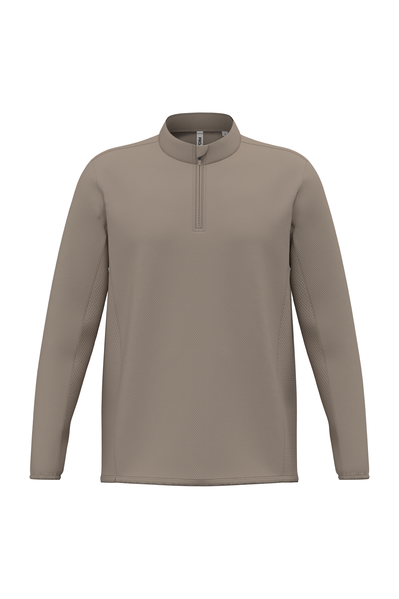 T-shirt outdoor col 1/4 zip manches longues unisexe