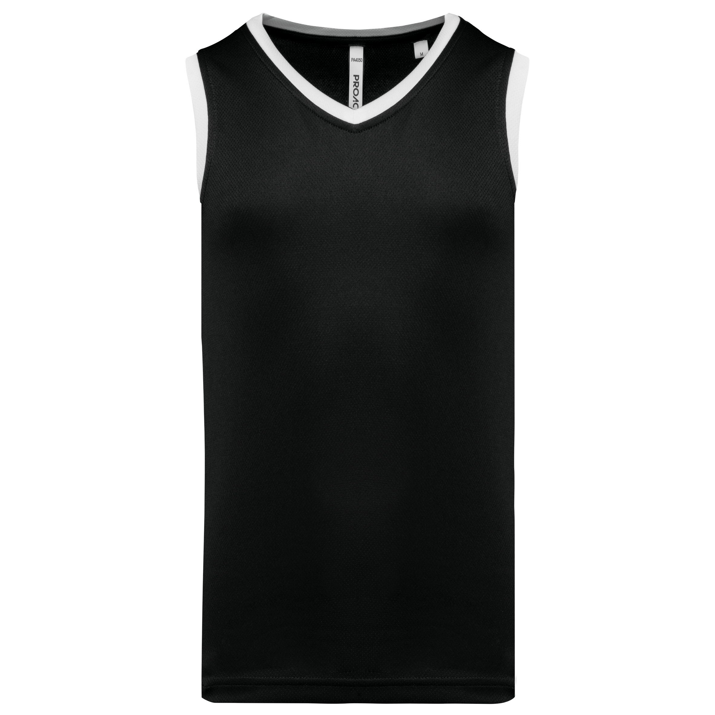 T-shirt de basquetebol de homem — Preto Frente