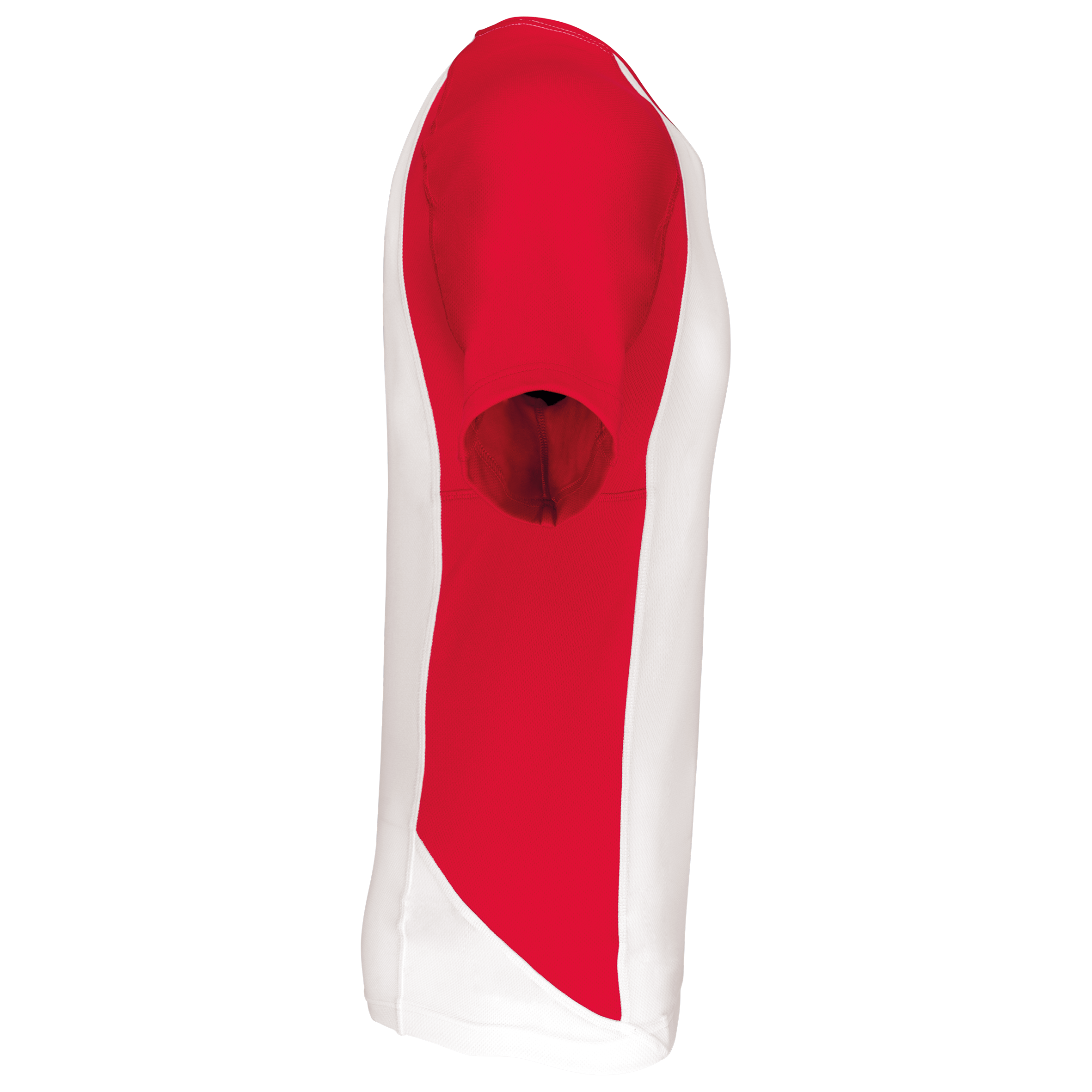 T-shirt de sport bicolore manches courtes unisexe