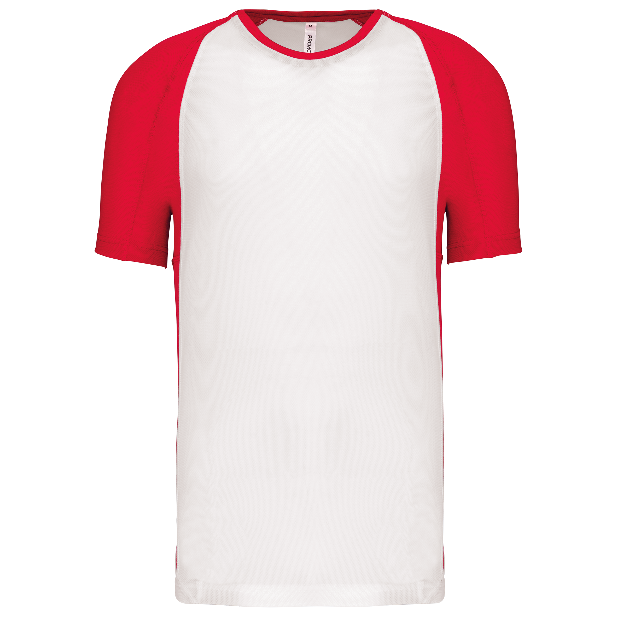 T-shirt de sport bicolore manches courtes unisexe