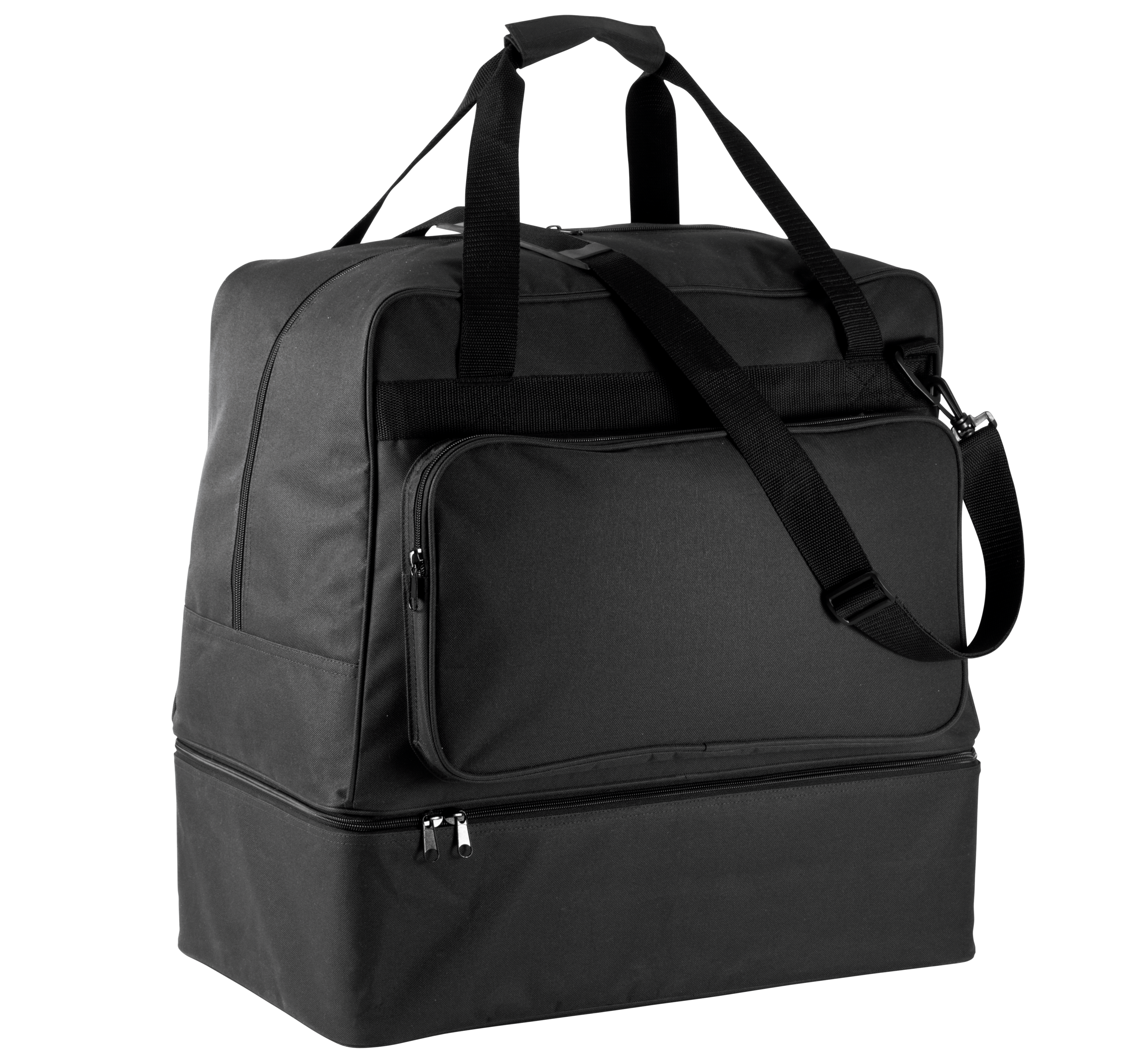 Saco de desporto com base rígida - 90L — Preto Frente