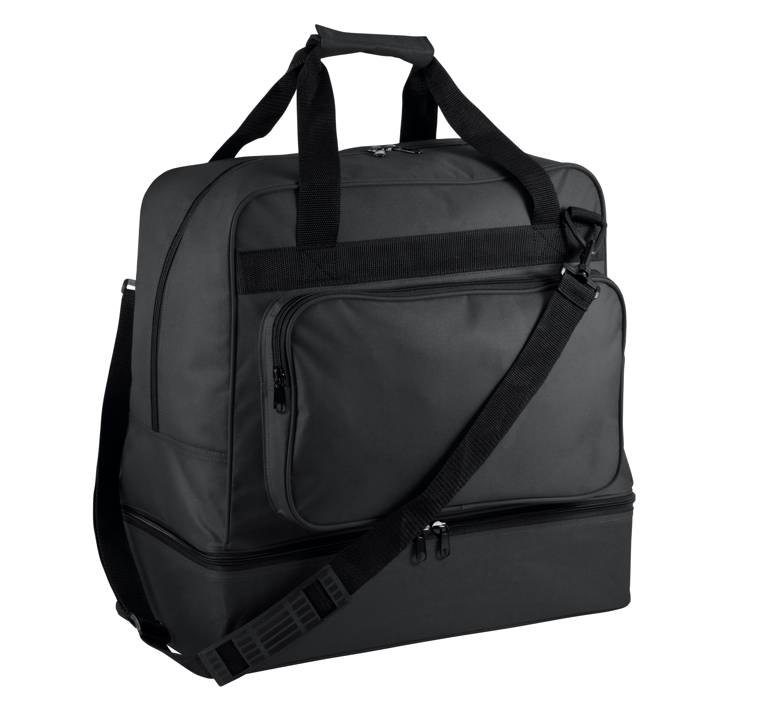 Saco de desporto com base rígida - 60L — Preto Frente