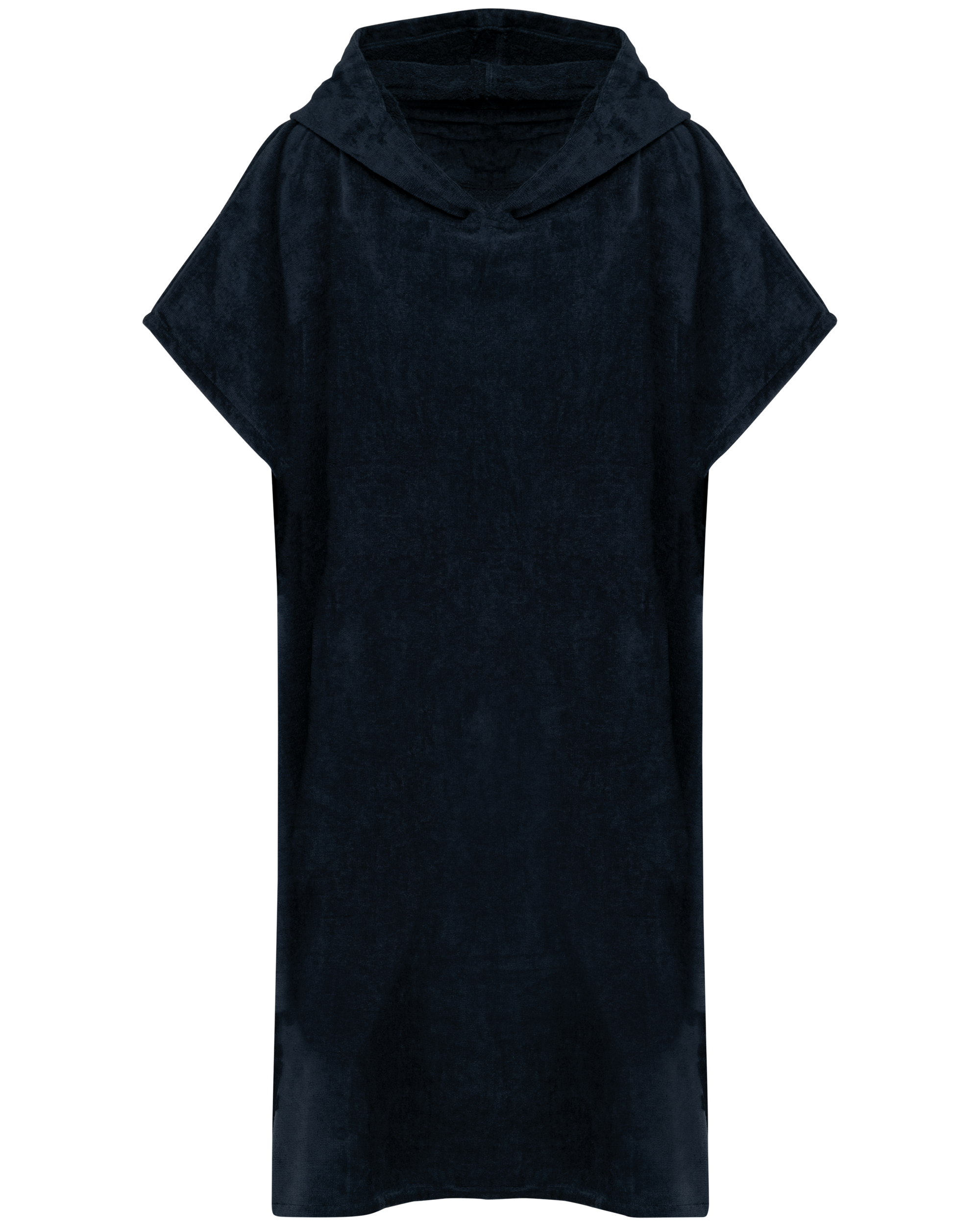 Poncho turco com capuz unissexo — Azul Marinho Frente