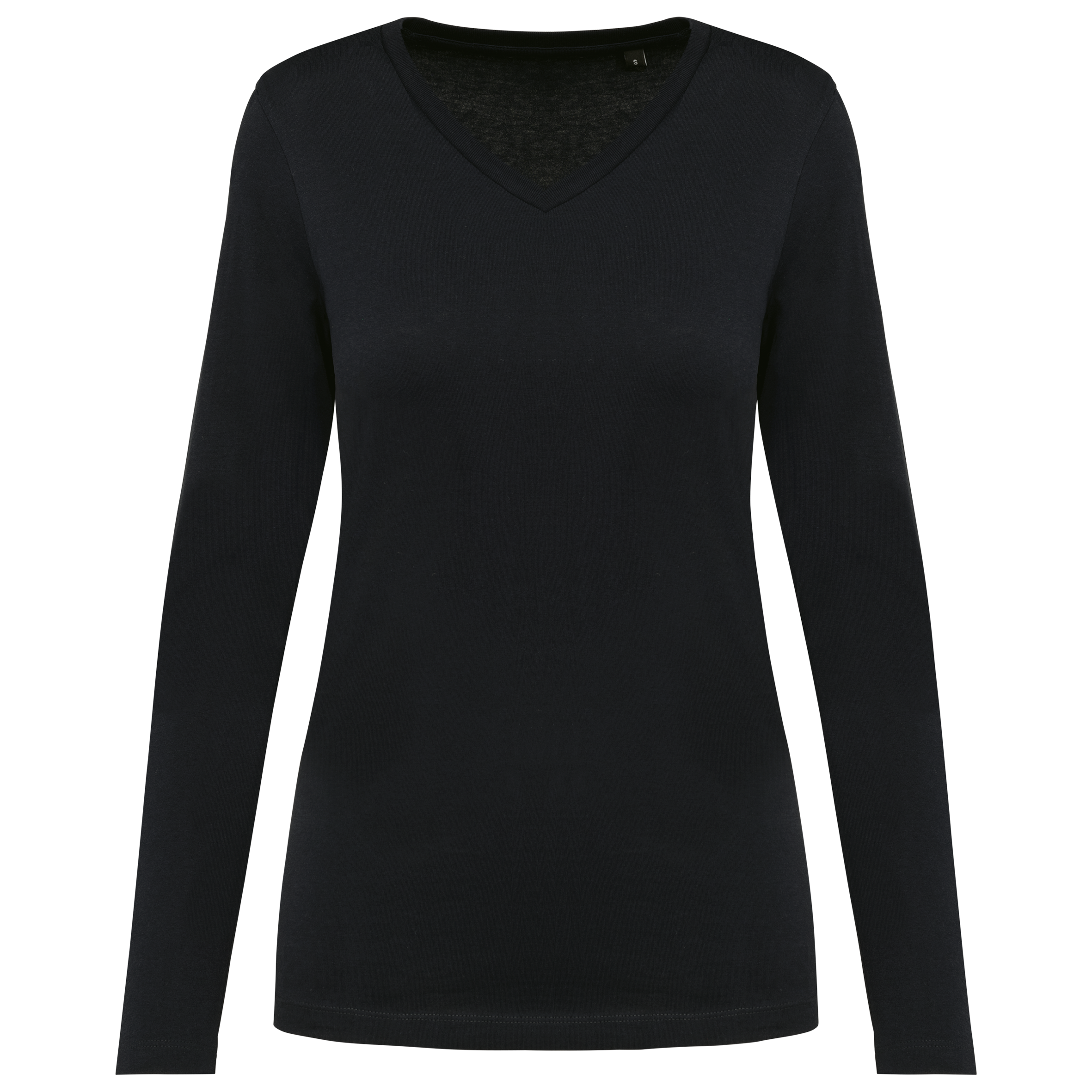 T-shirt Supima® col V manches longues femme - Image 13