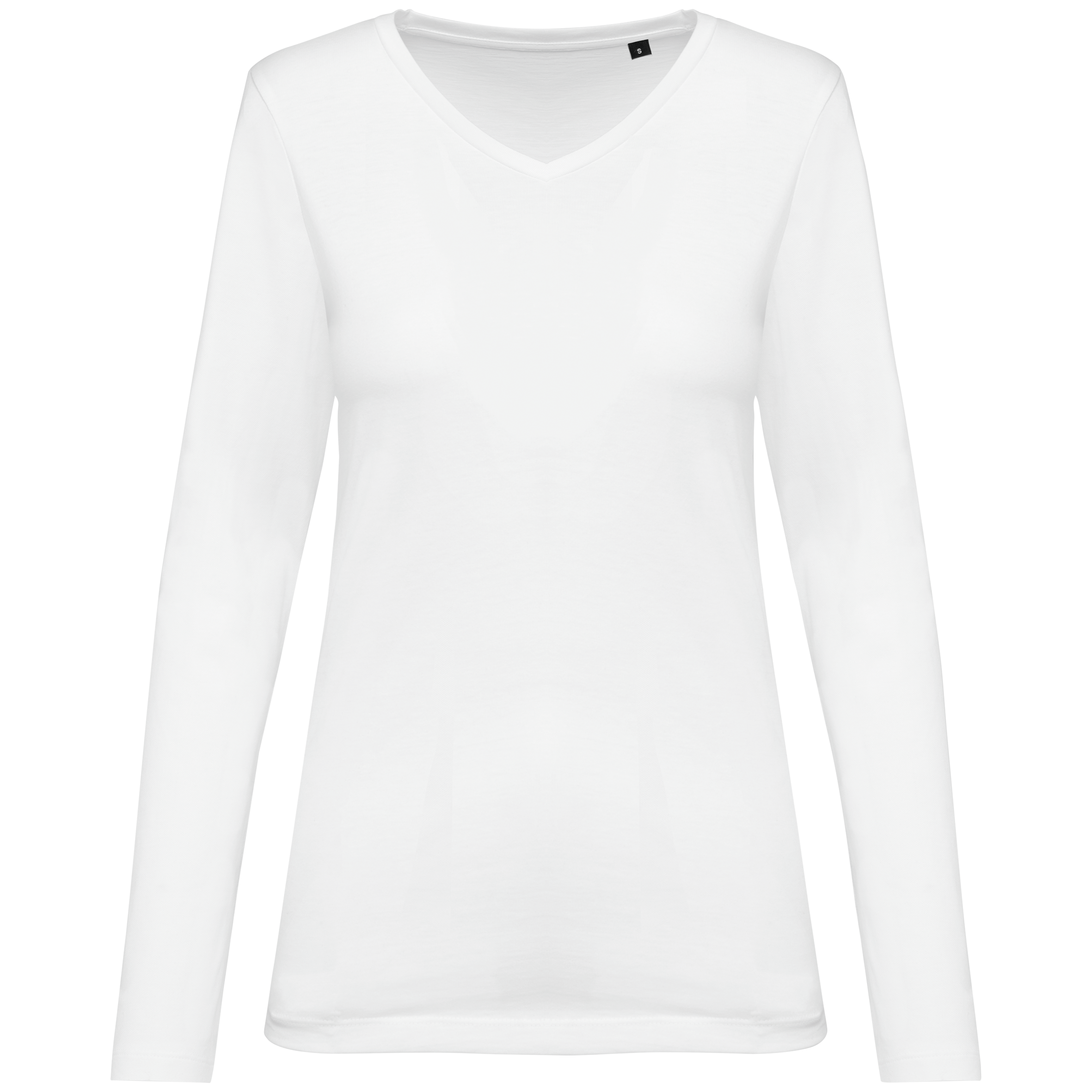 T-shirt Supima® col V manches longues femme - Image 19