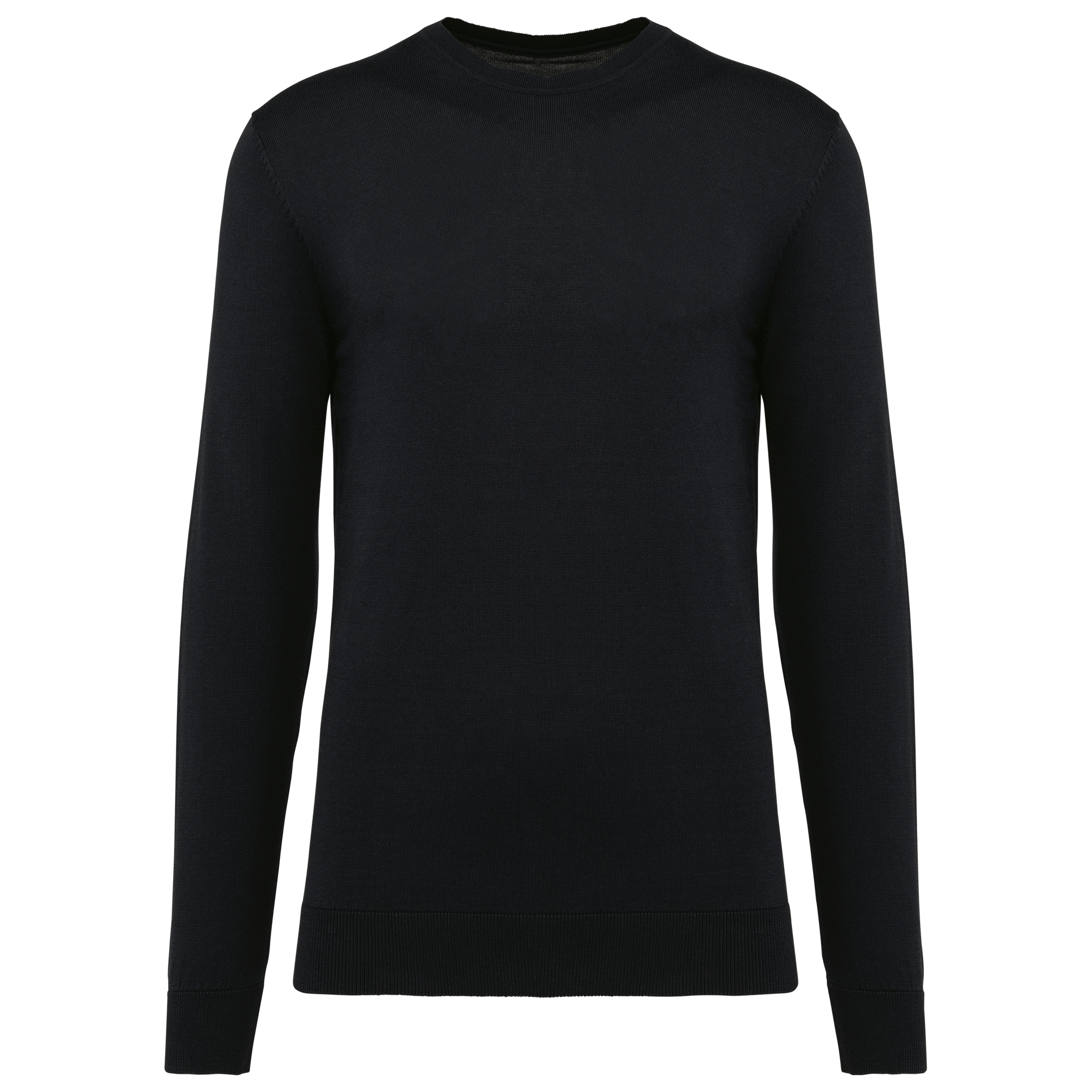 Camisola Supima® com decote redondo de homem — Preto Frente