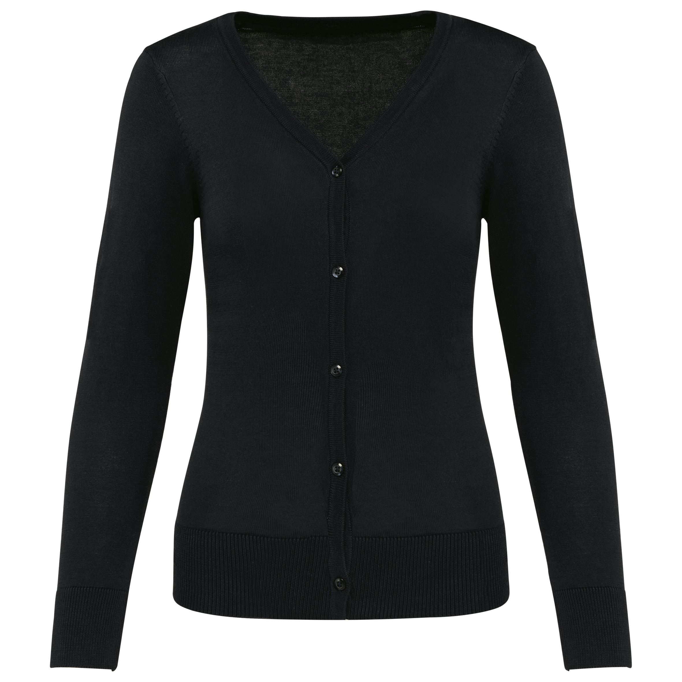 casaco de malha de senhora Supima® — Preto Frente