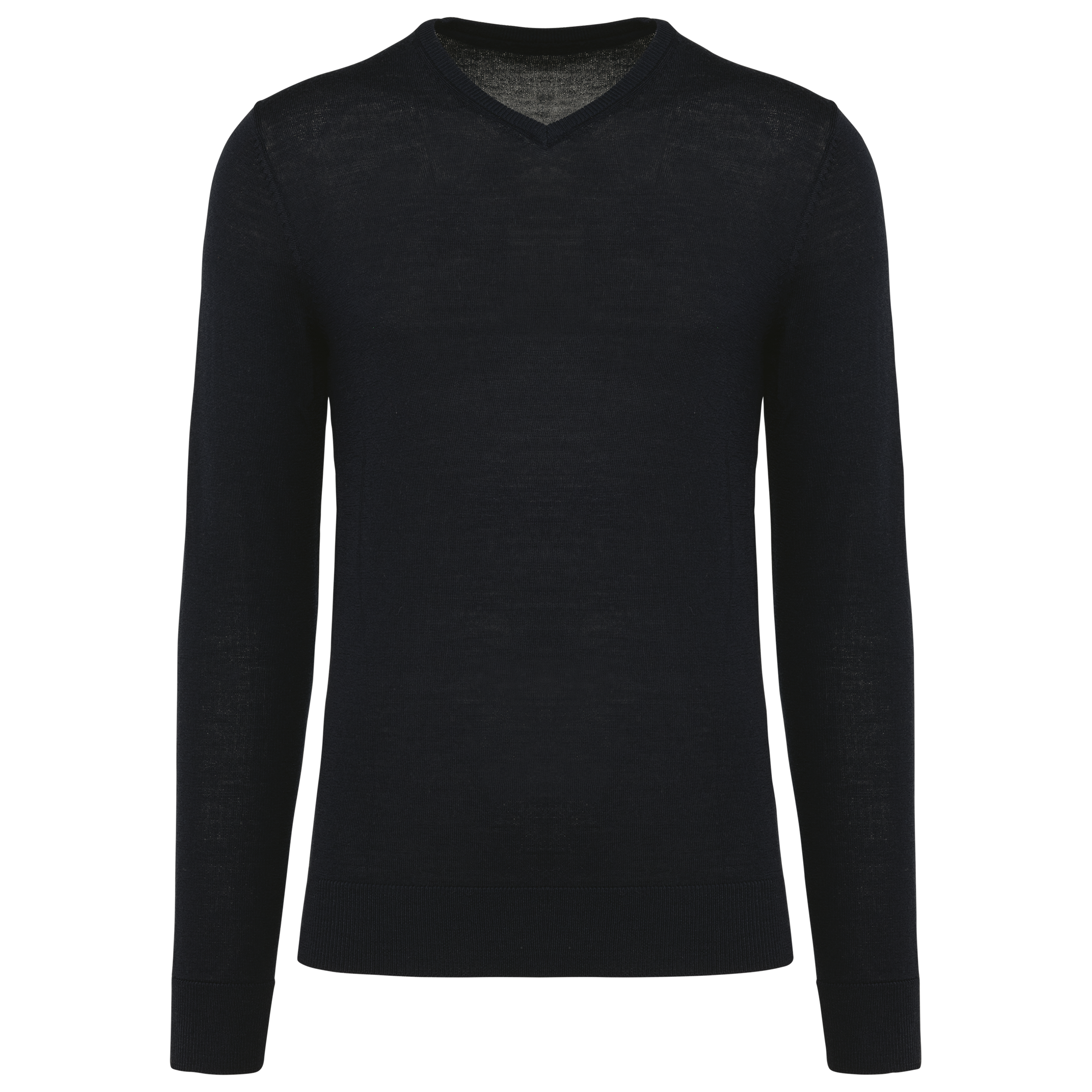 Pullover Merino de homem — Preto Frente