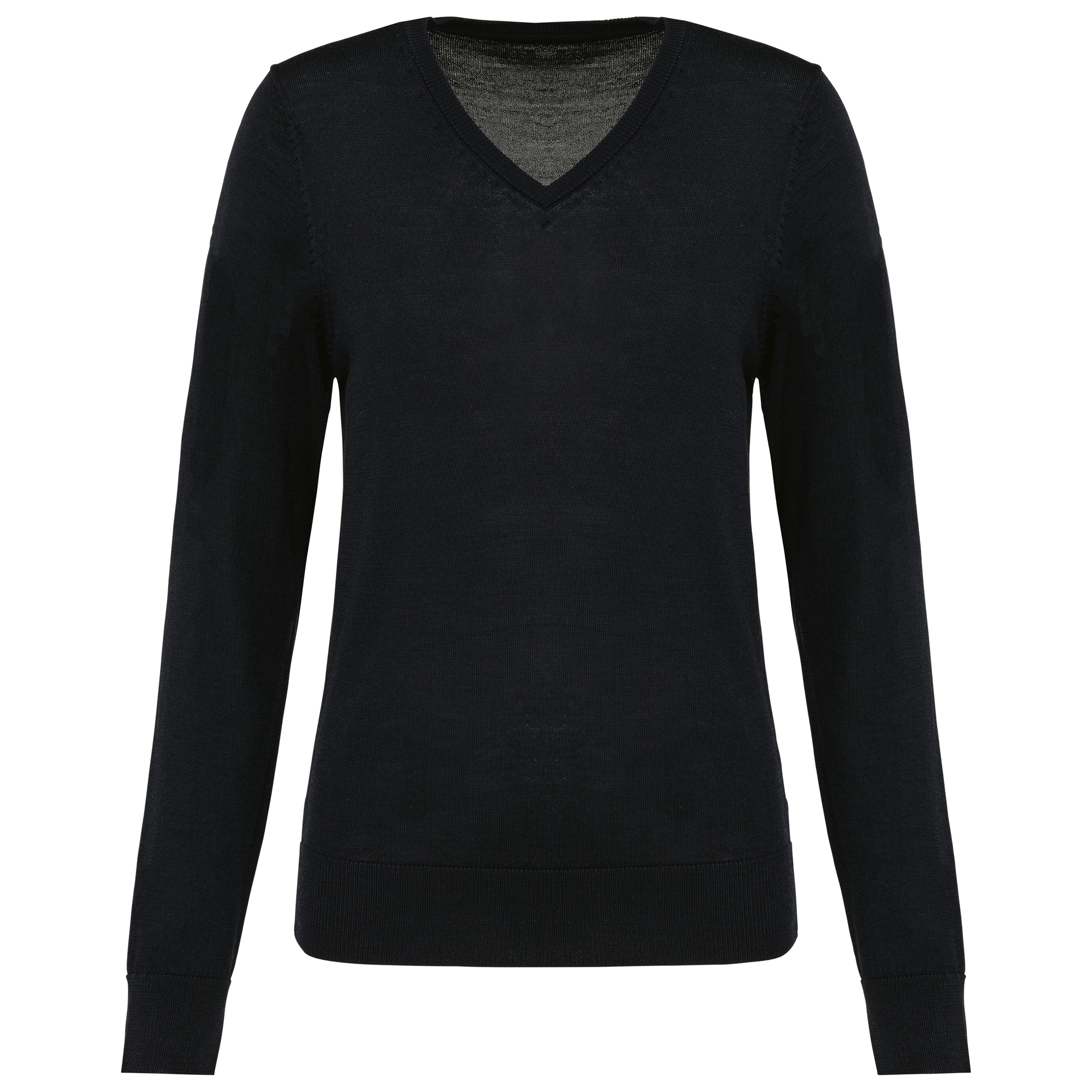 Pullover Merino de senhora — Preto Frente