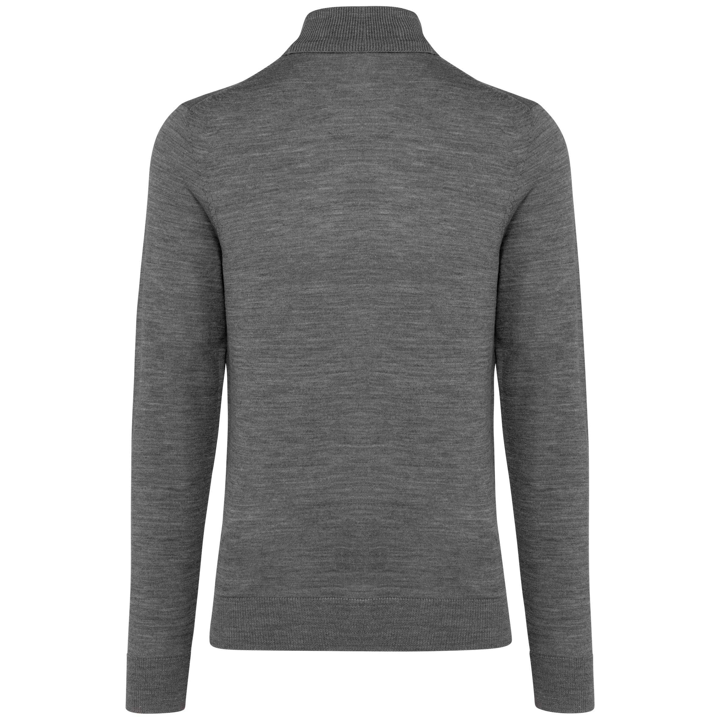 Camisola de gola alta em lã Merino de homem - Grey Heather