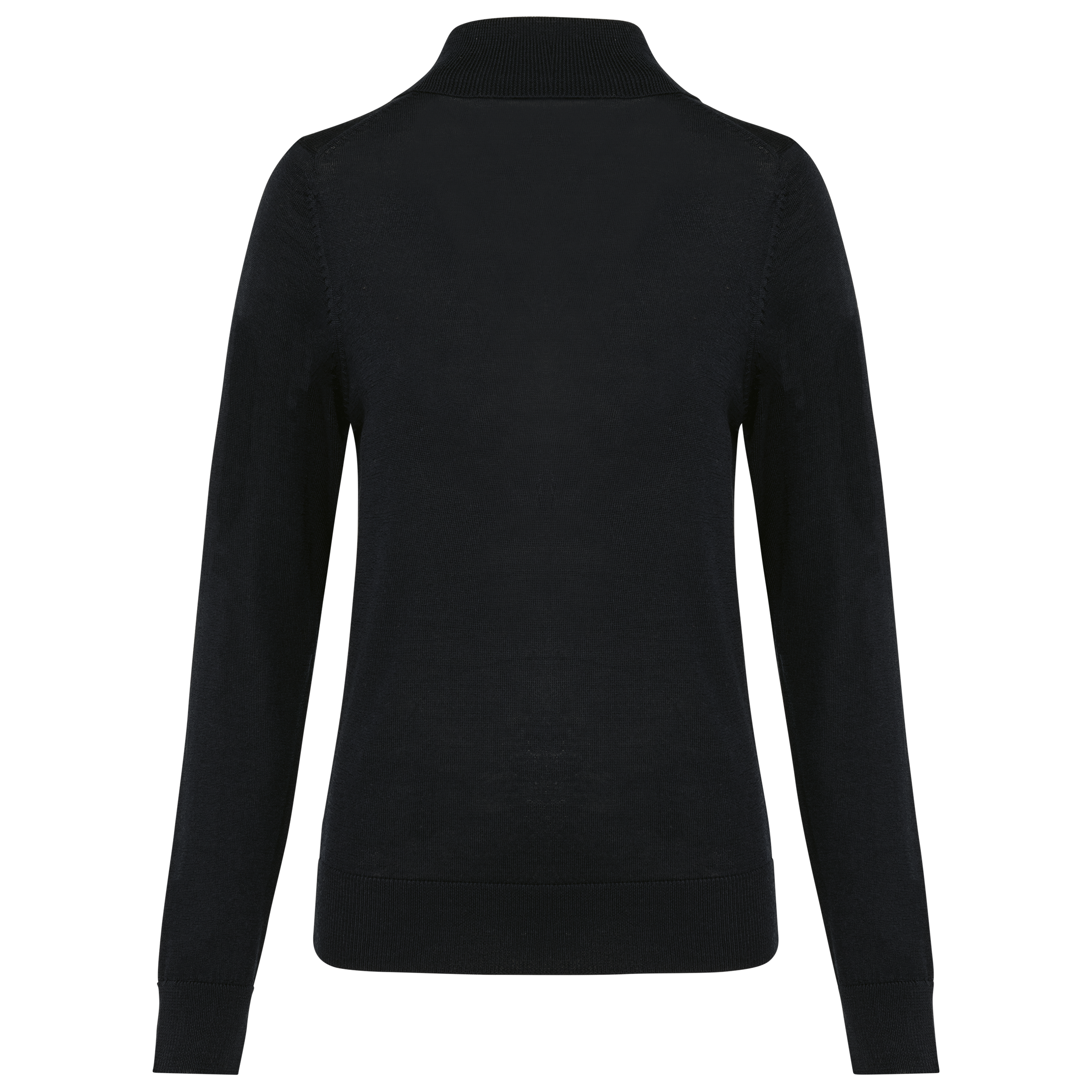 Camisola Merino de gola alta de senhora - Black