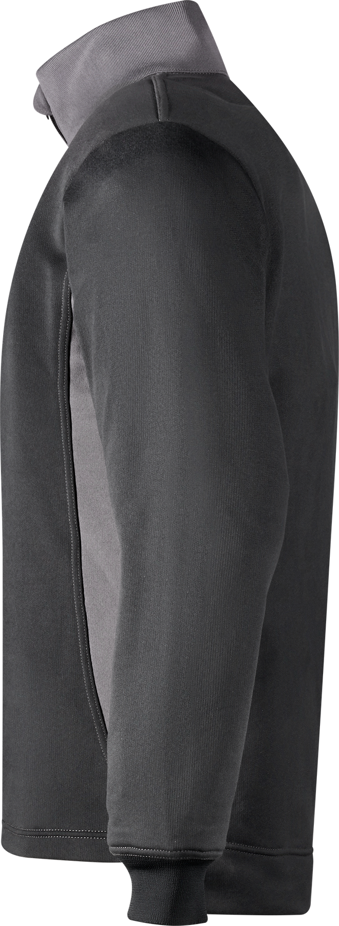 Unisex sweater met ritskraag