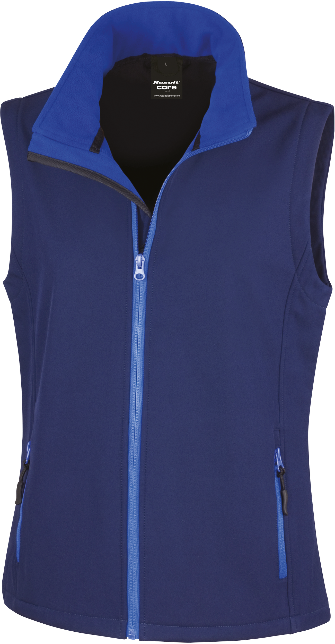 Colete softshell de senhora "printable" - Navy / Royal