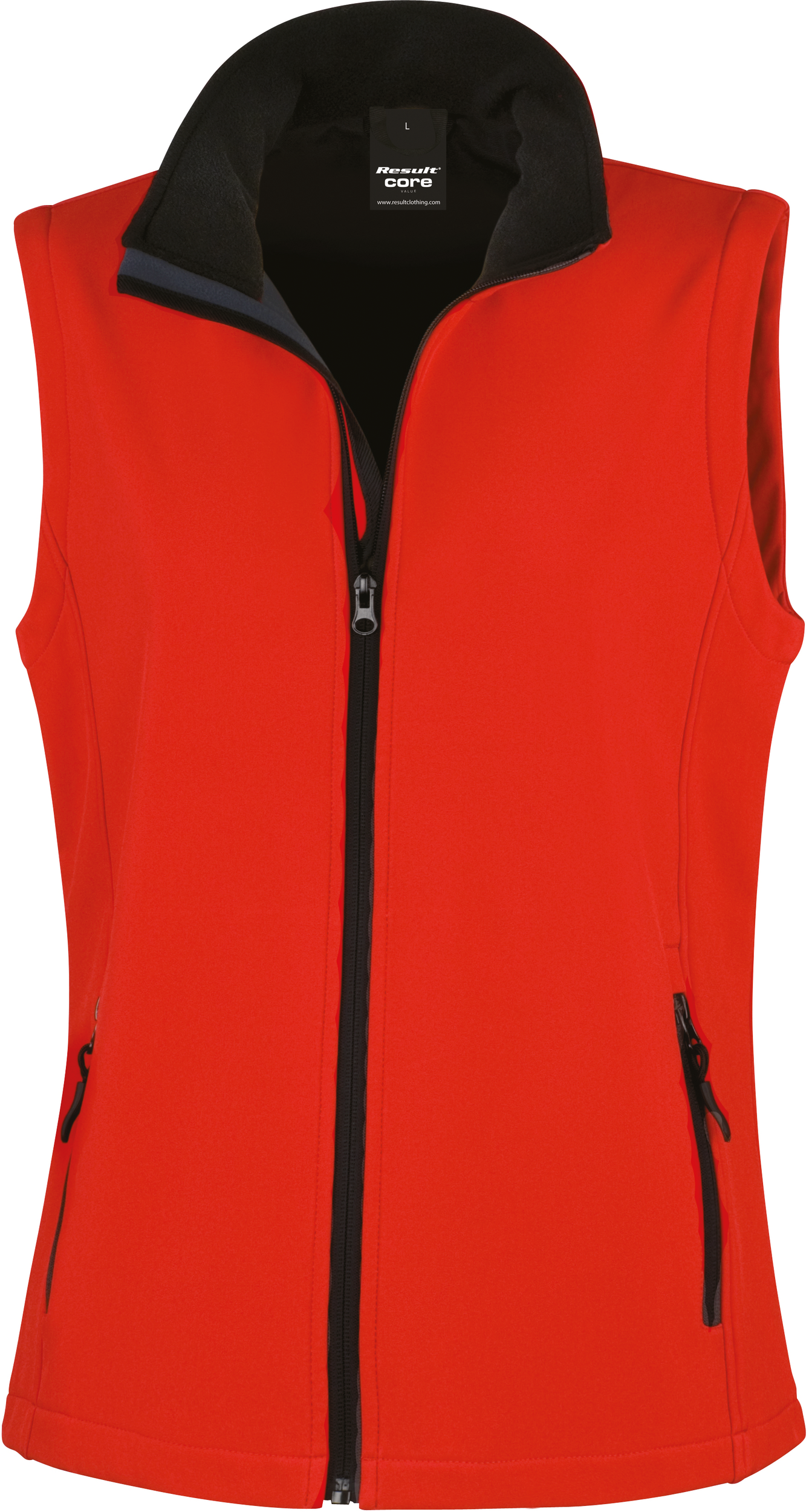 Colete softshell de senhora "printable" - Red / Black