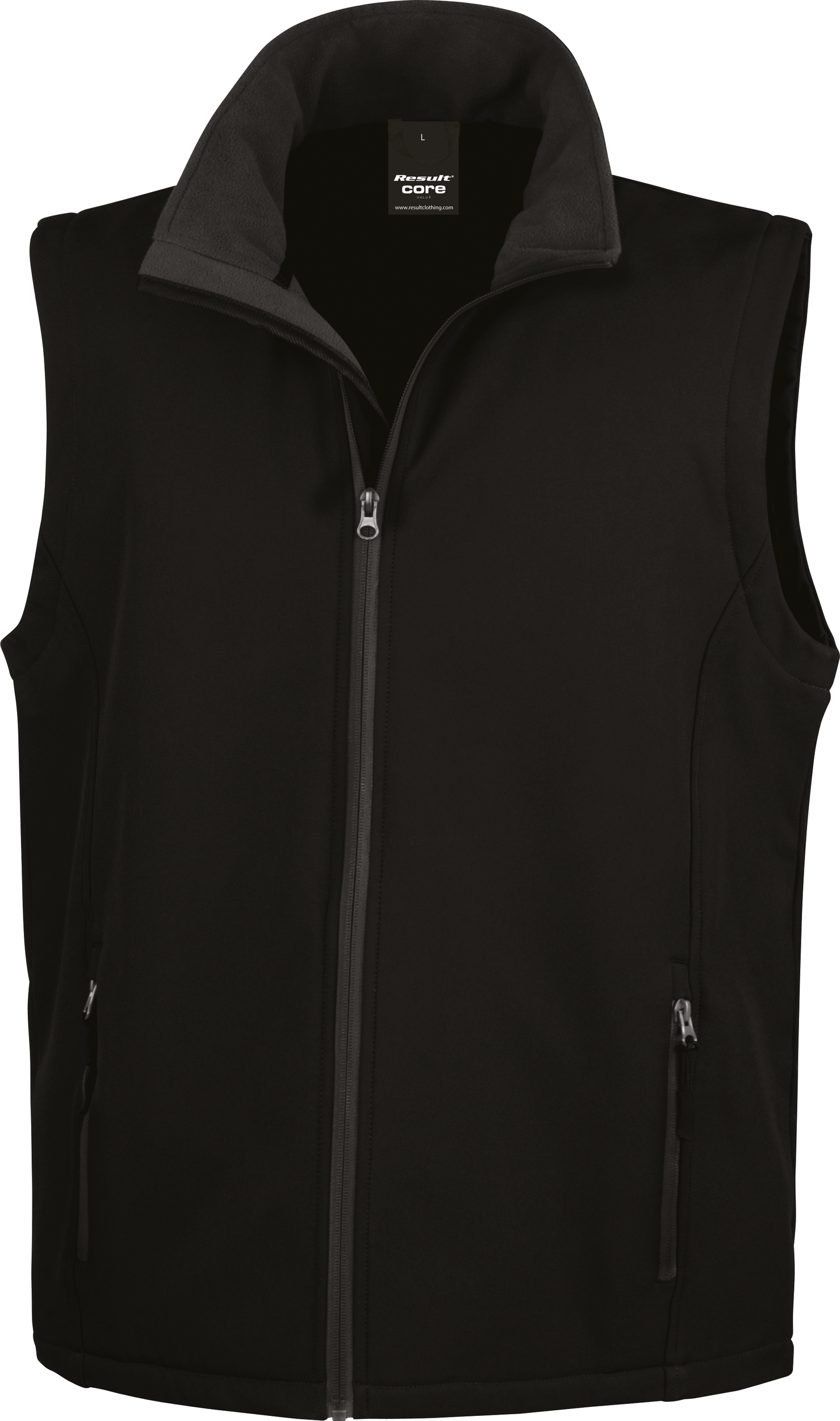 Colete softshell de homem "printable — Preto Frente