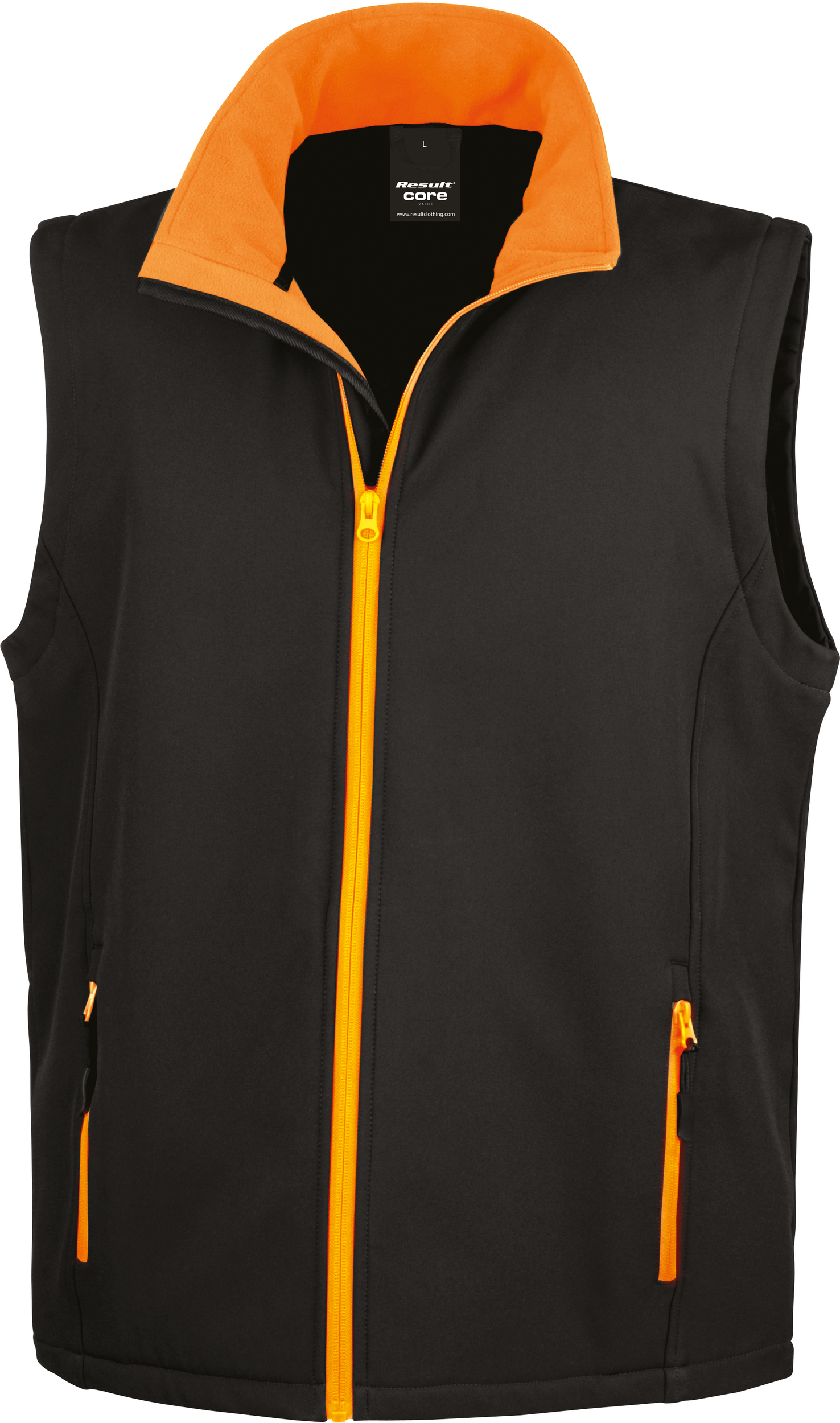 Colete softshell de homem "printable" - Black / Orange