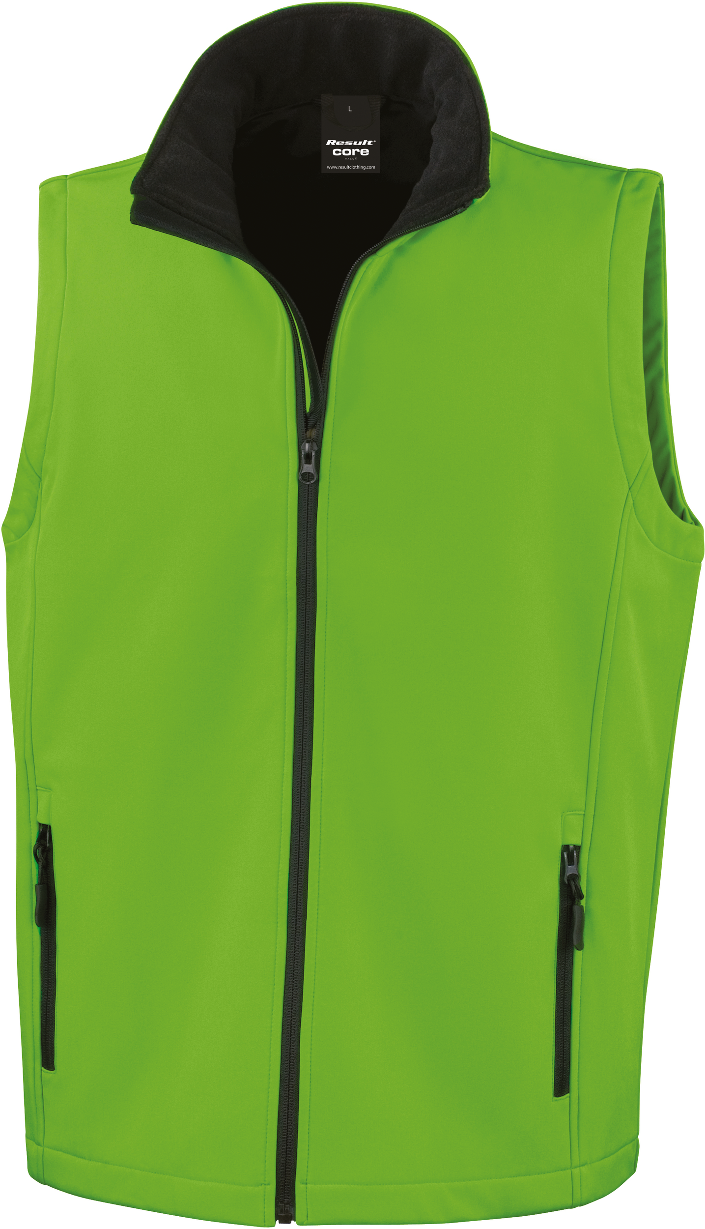 Colete softshell de homem "printable" - Vivid Green / Black