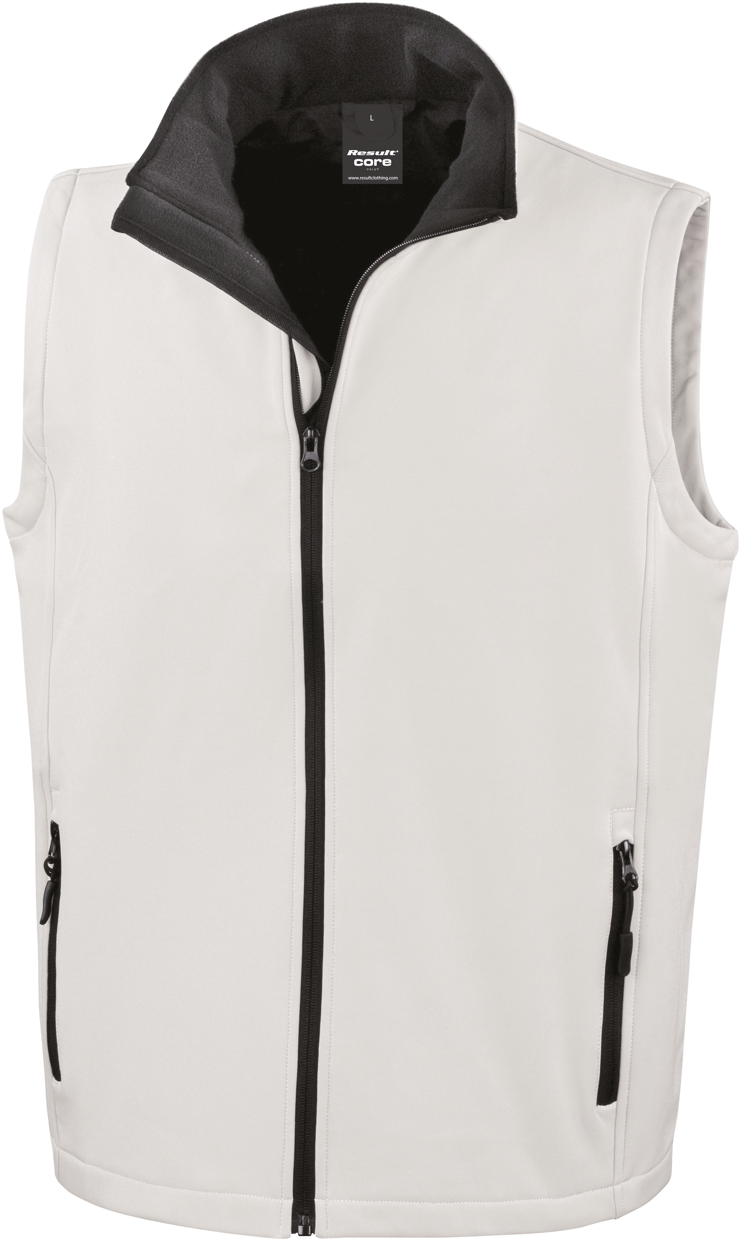 Colete softshell de homem "printable" - White / Black