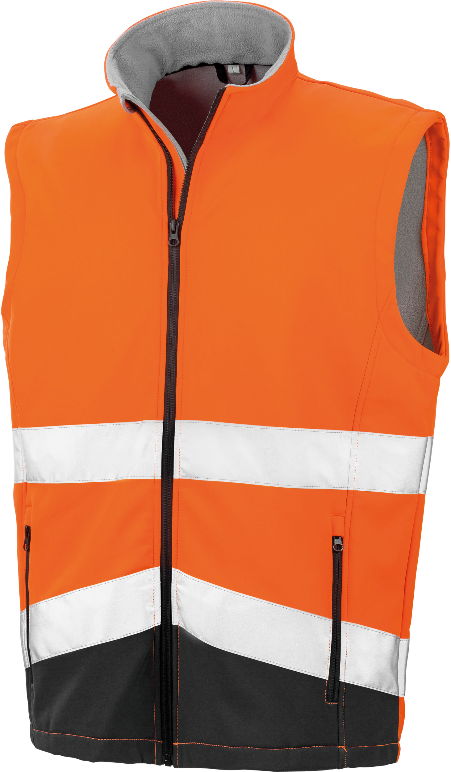 Colete softshell de alta visibilidade — Laranja Frente