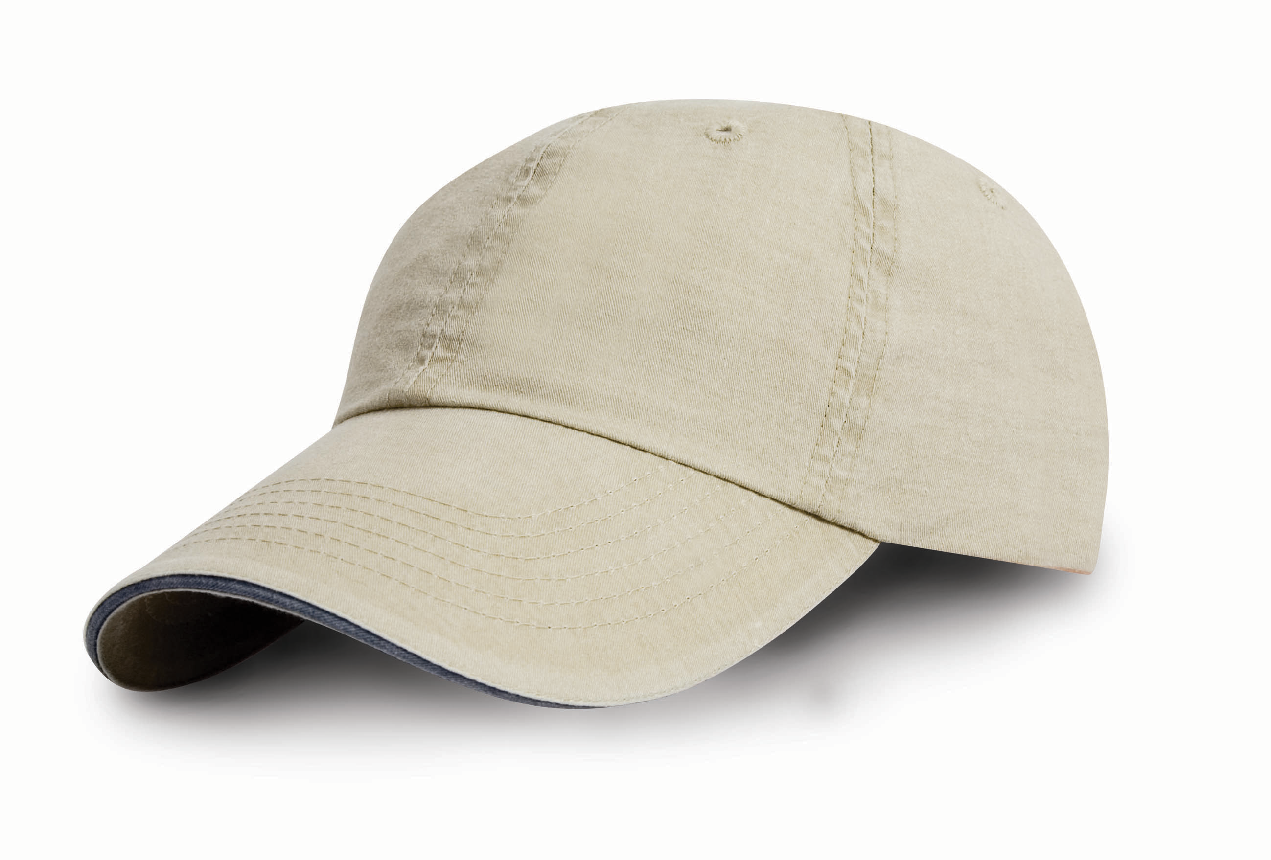 Casquette coton fine ligne lavé avec visière sandwich - Image 6