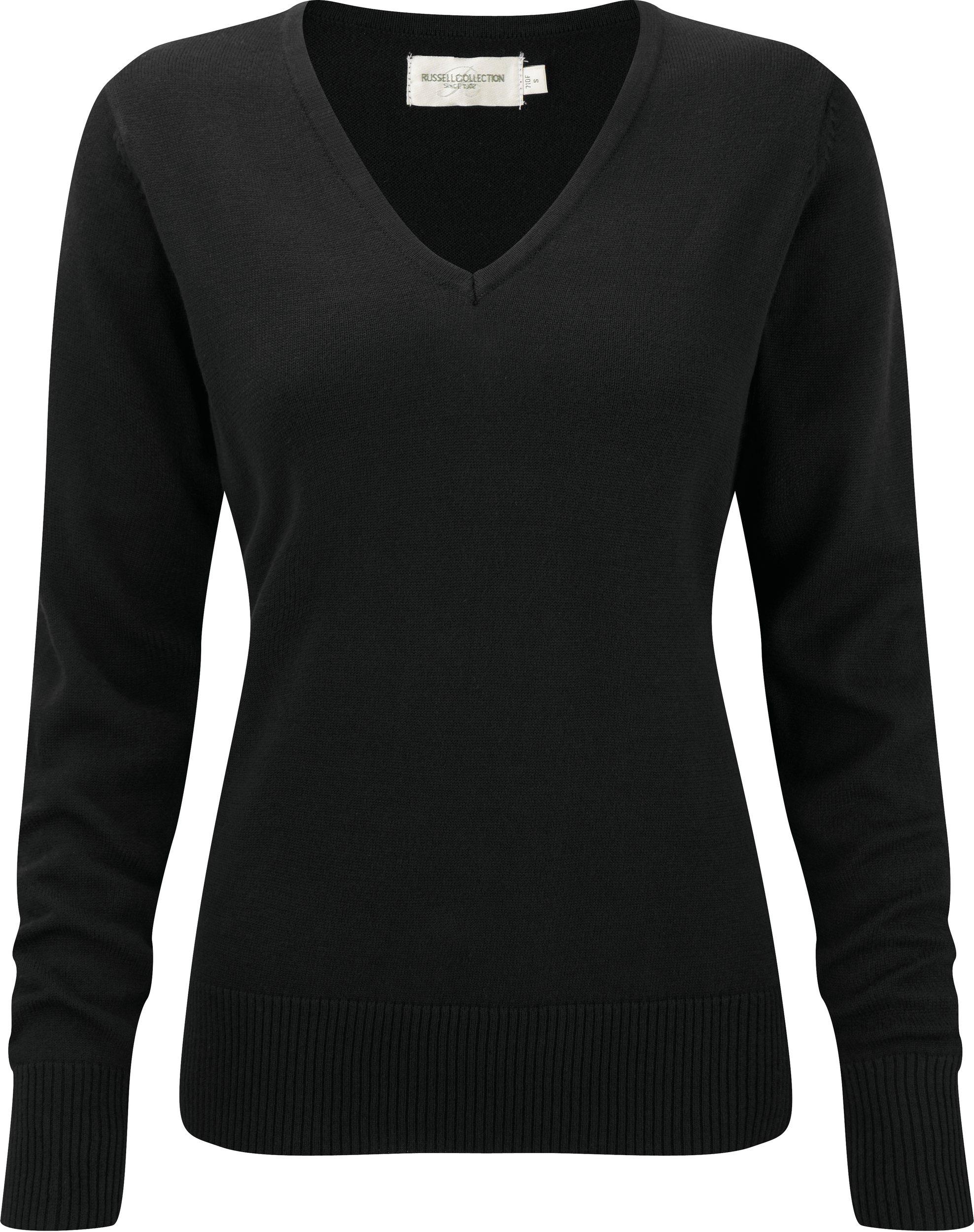 Pullover de senhora com decote em V - Black