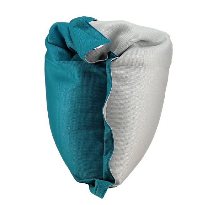 Pouf déhoussable bicolore - Grand modèle