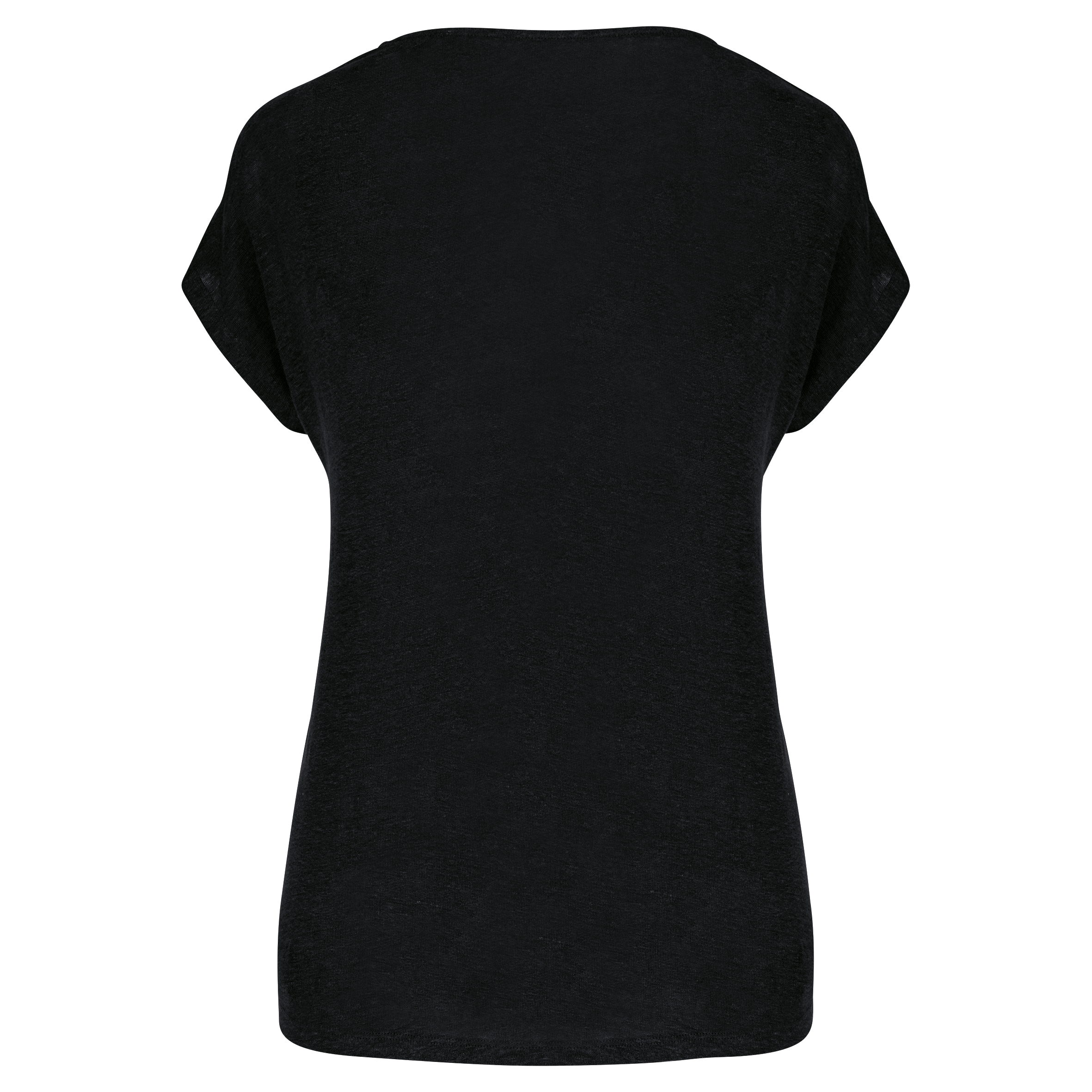 T-shirt col V en lin femme - Image 9