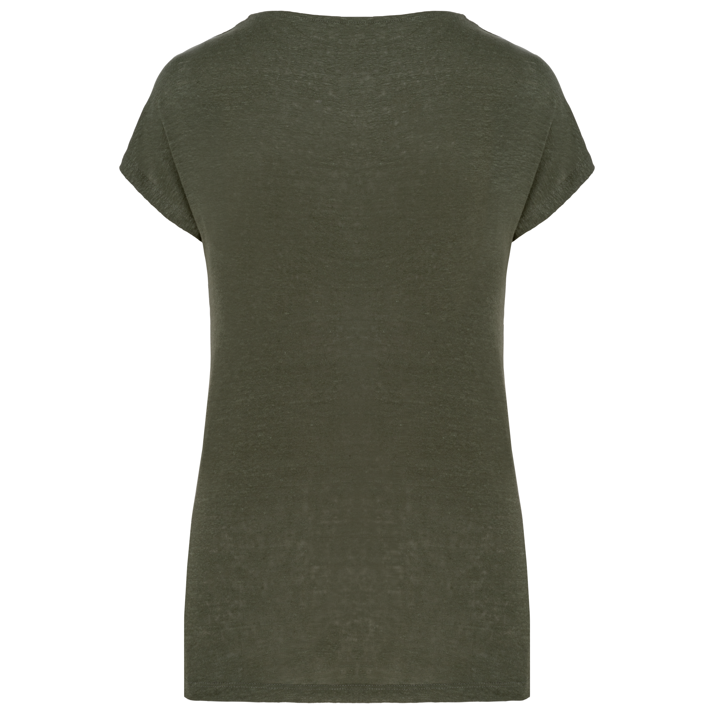 T-shirt col V en lin femme - Image 18