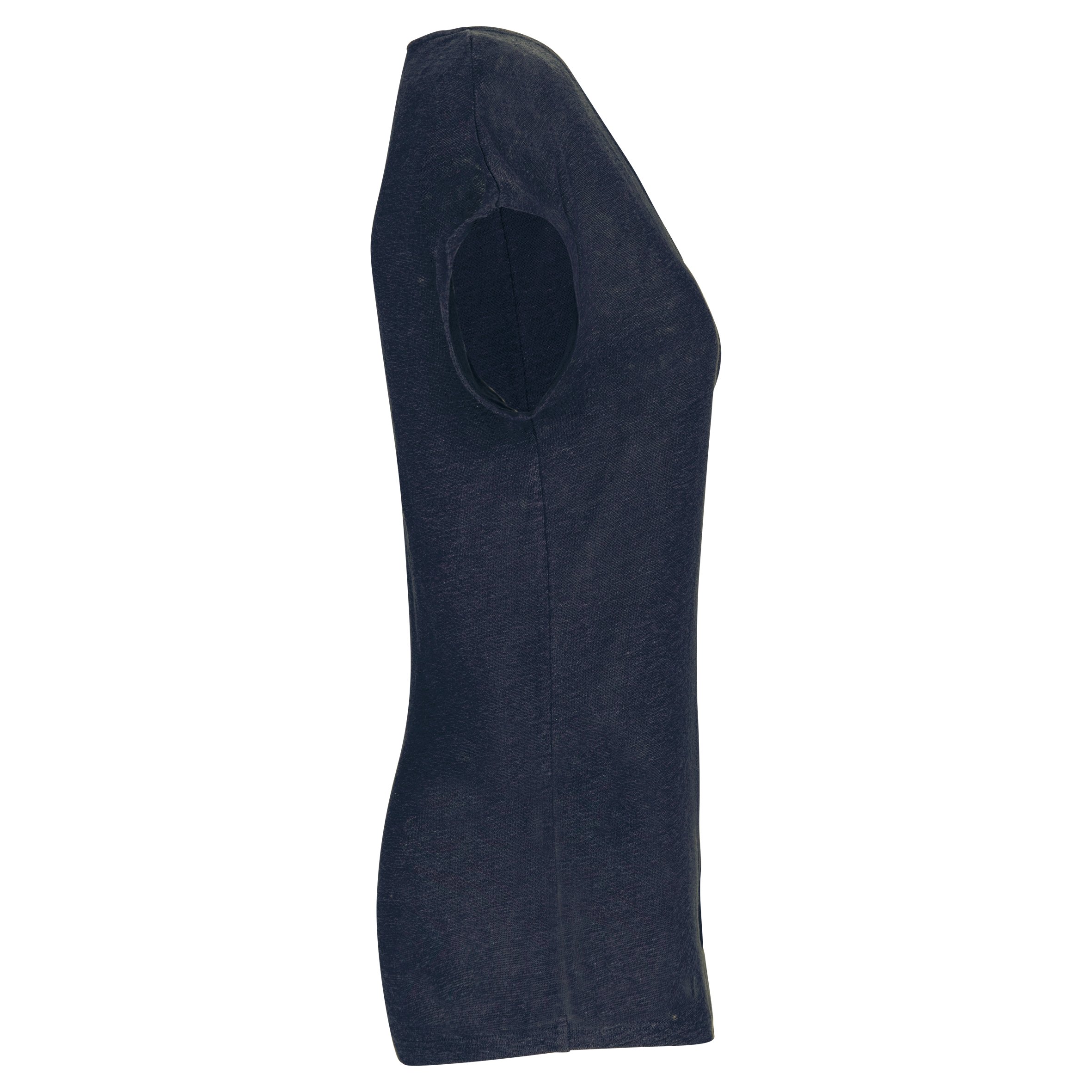 T-shirt col V en lin femme - Image 17