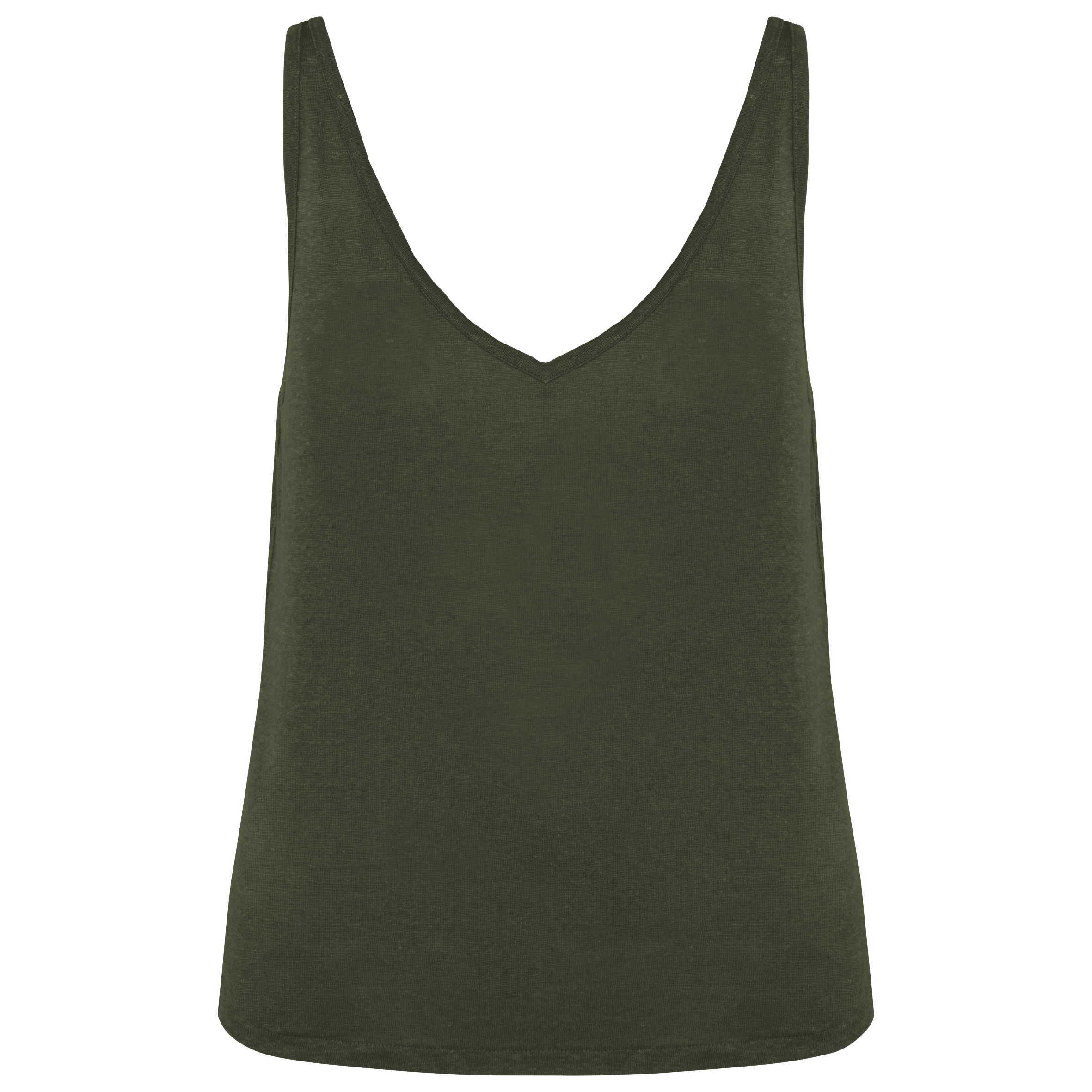 Top em linho de senhora - Organic Khaki