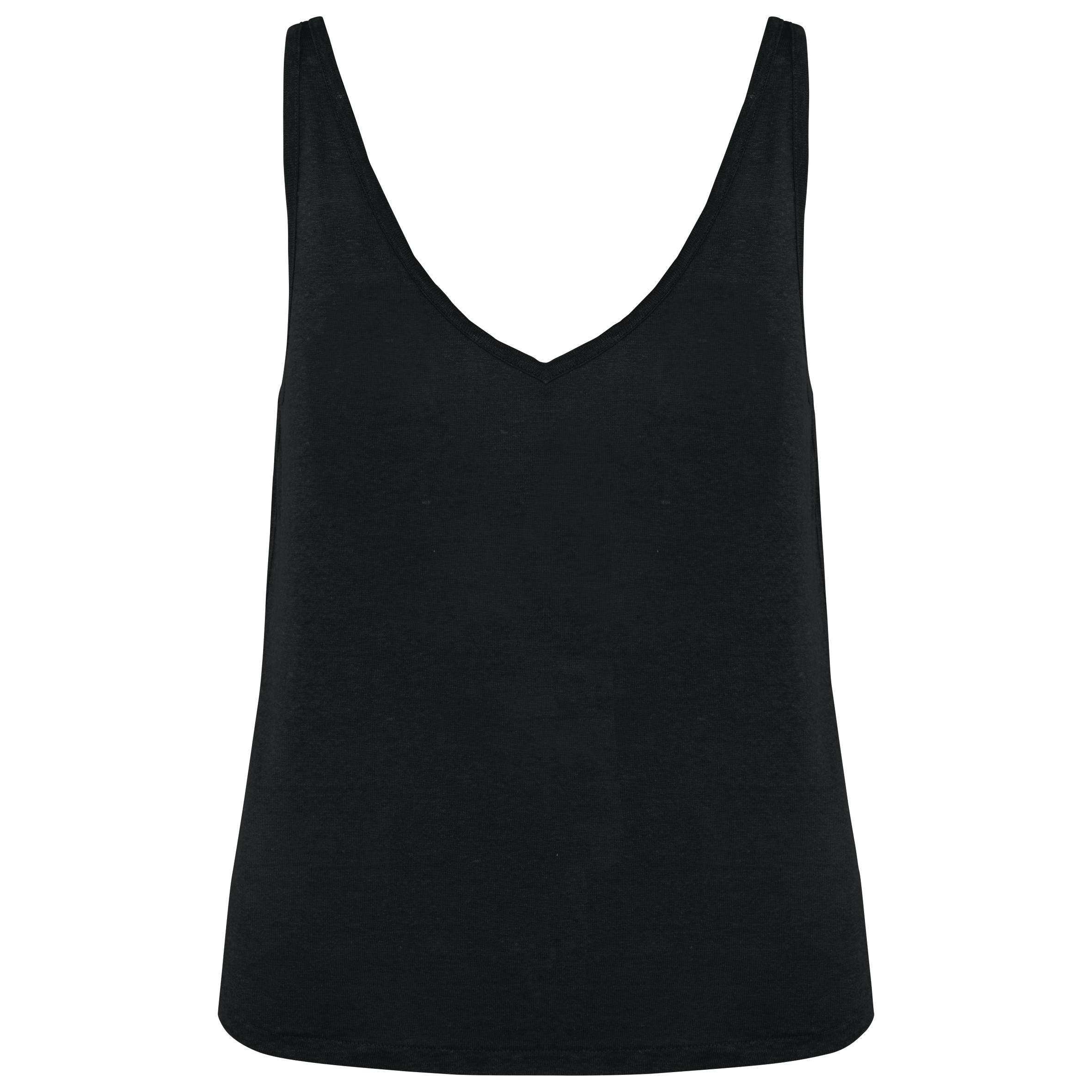 Top em linho de senhora - Black