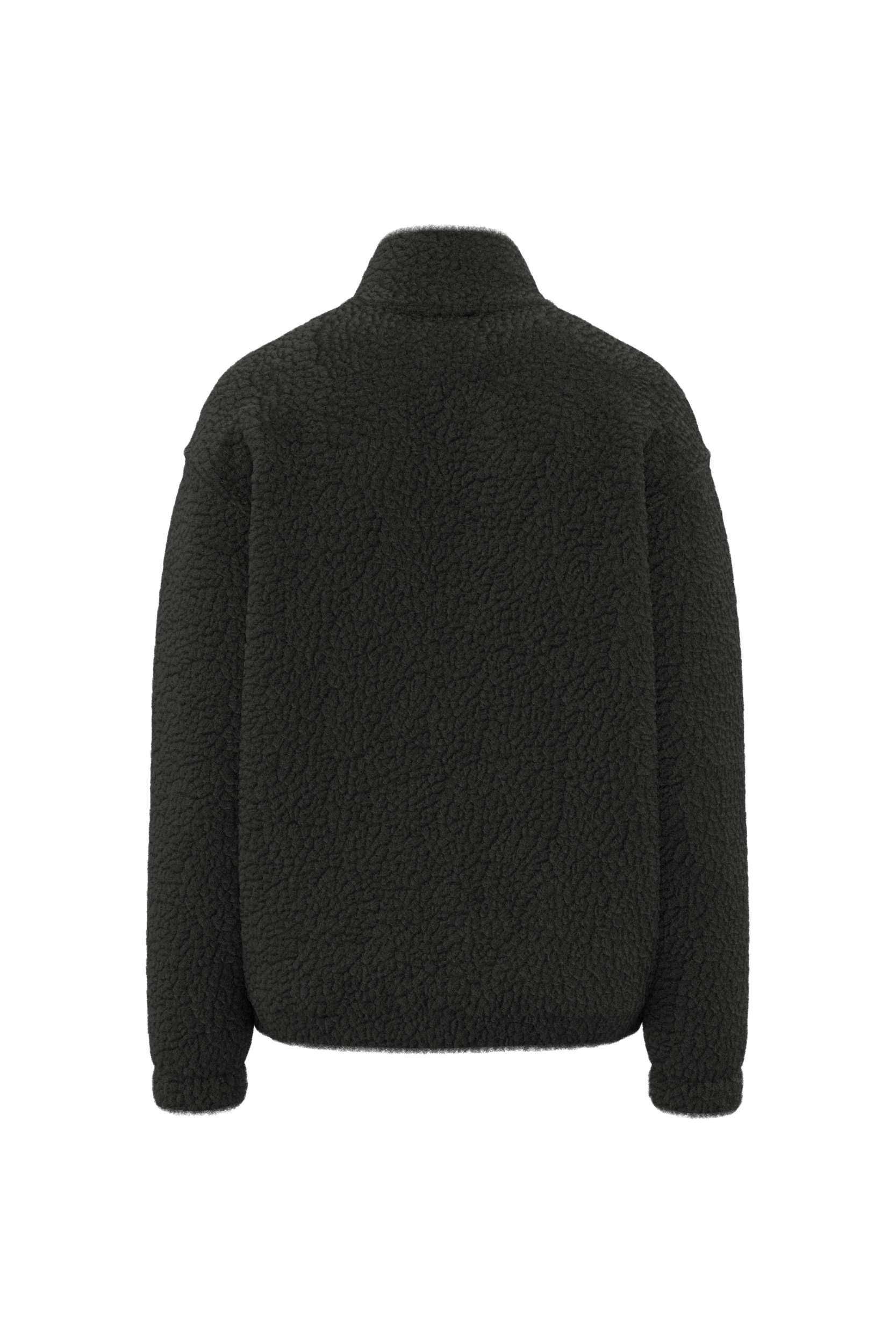 Sweat-shirt 1/4 zip à épaules tombantes en sherpa unisexe - Image 11