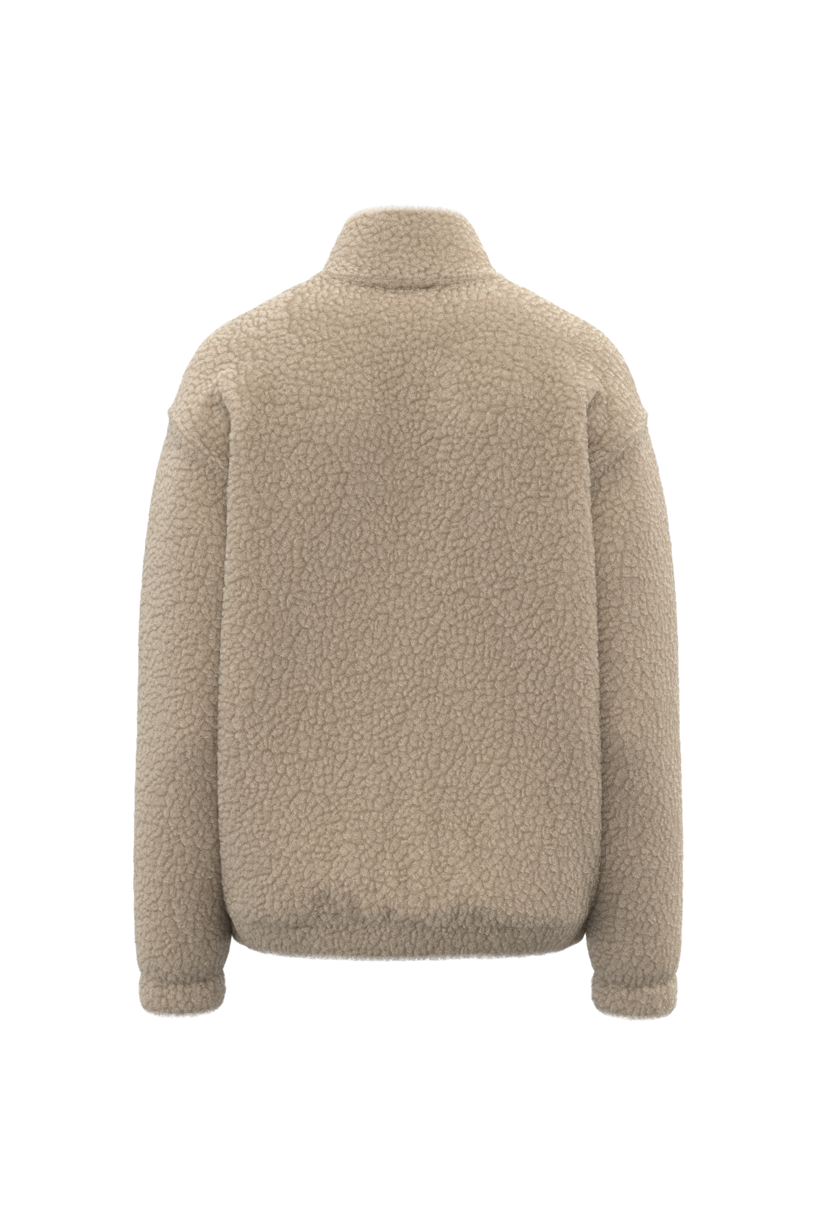 Sweat-shirt 1/4 zip à épaules tombantes en sherpa unisexe - Image 17