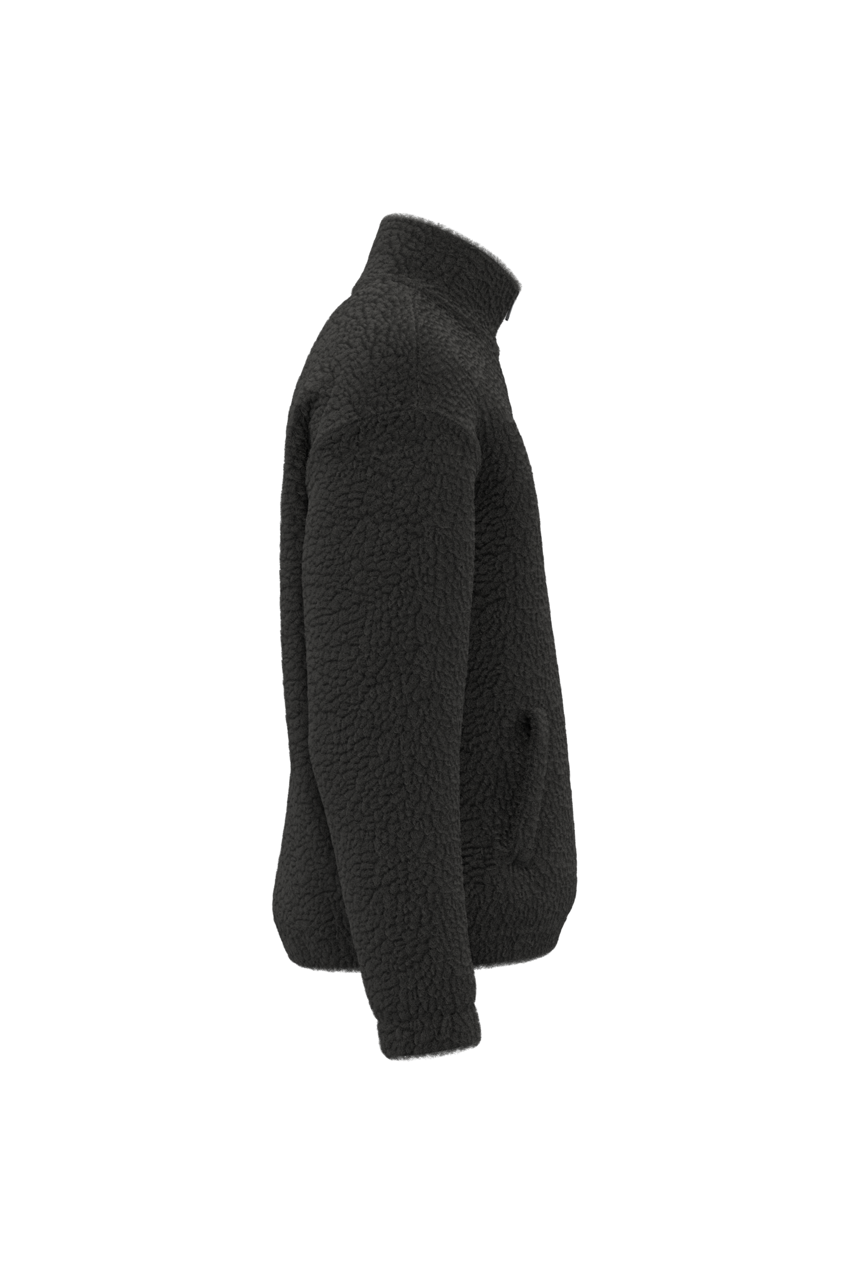 Sweat-shirt 1/4 zip à épaules tombantes en sherpa unisexe - Image 13