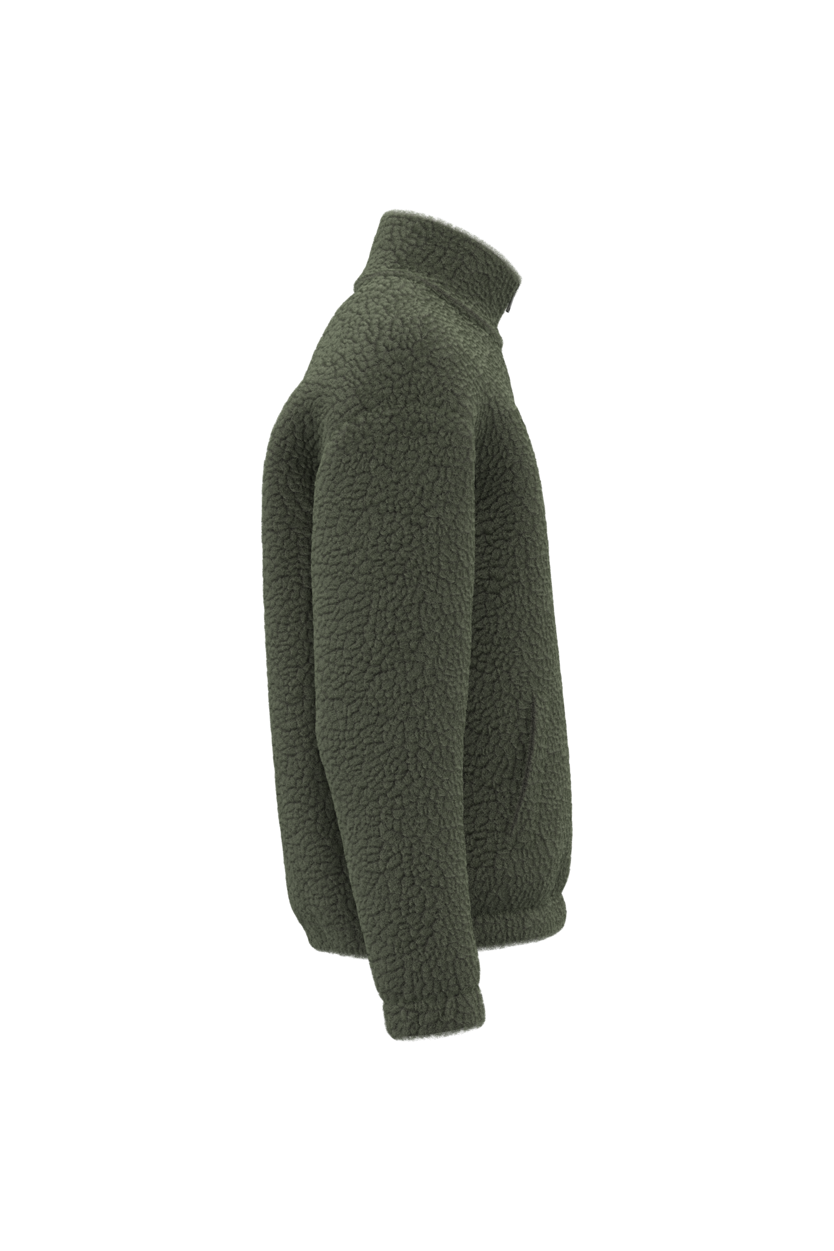 Sweat-shirt 1/4 zip à épaules tombantes en sherpa unisexe - Image 16