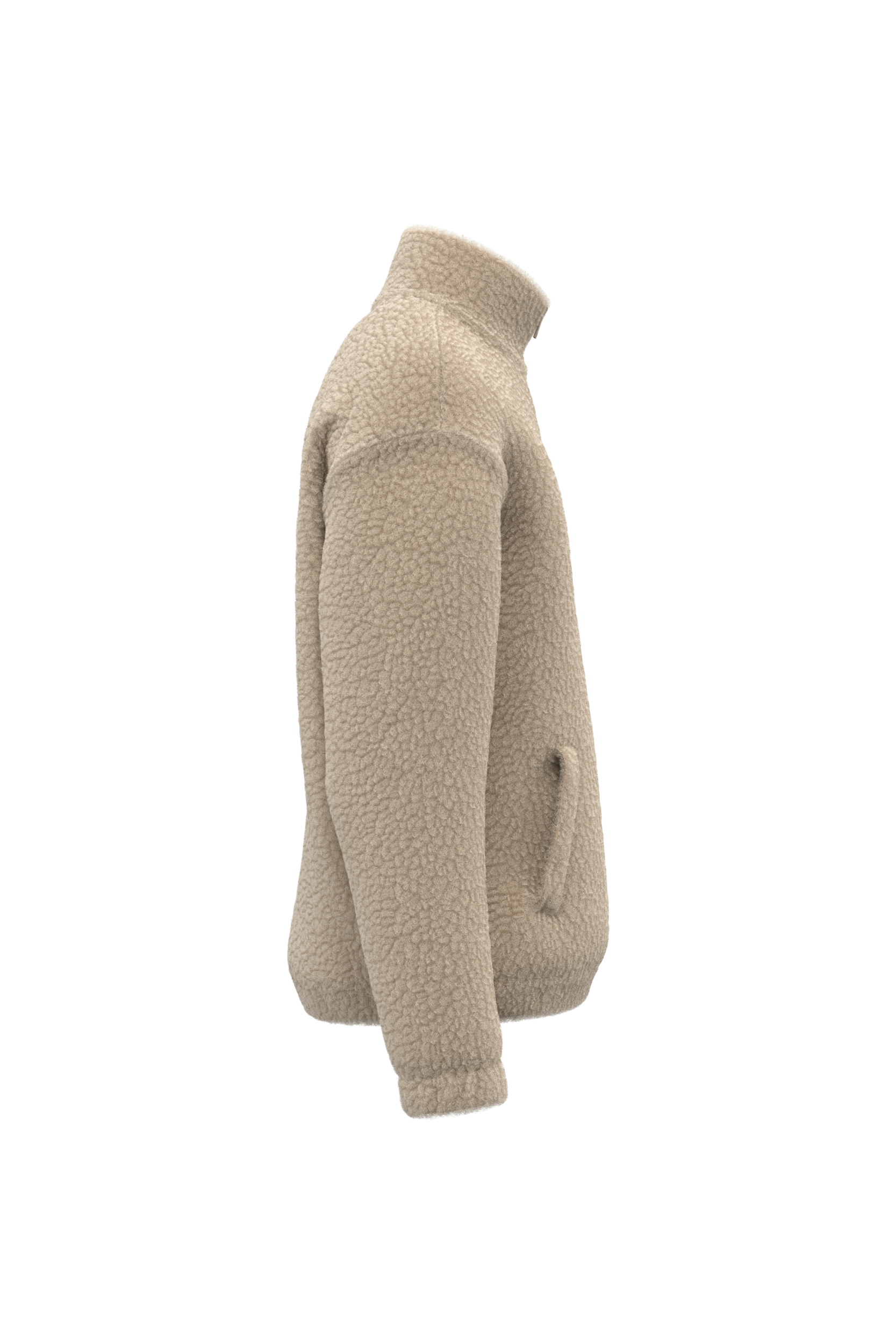 Sweat-shirt 1/4 zip à épaules tombantes en sherpa unisexe - Image 19