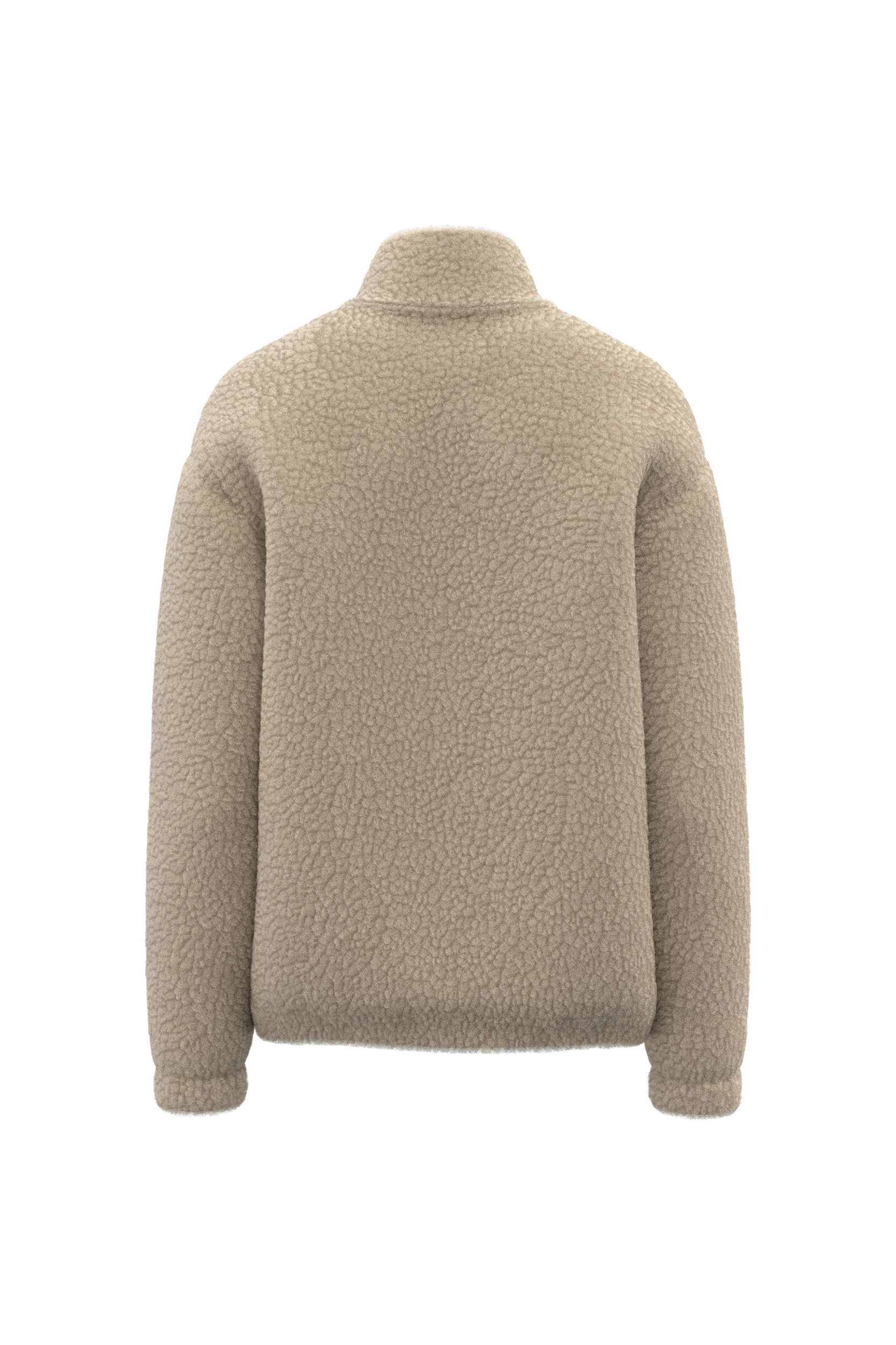Sweat-shirt zippé à épaules tombantes en sherpa unisexe - Image 15