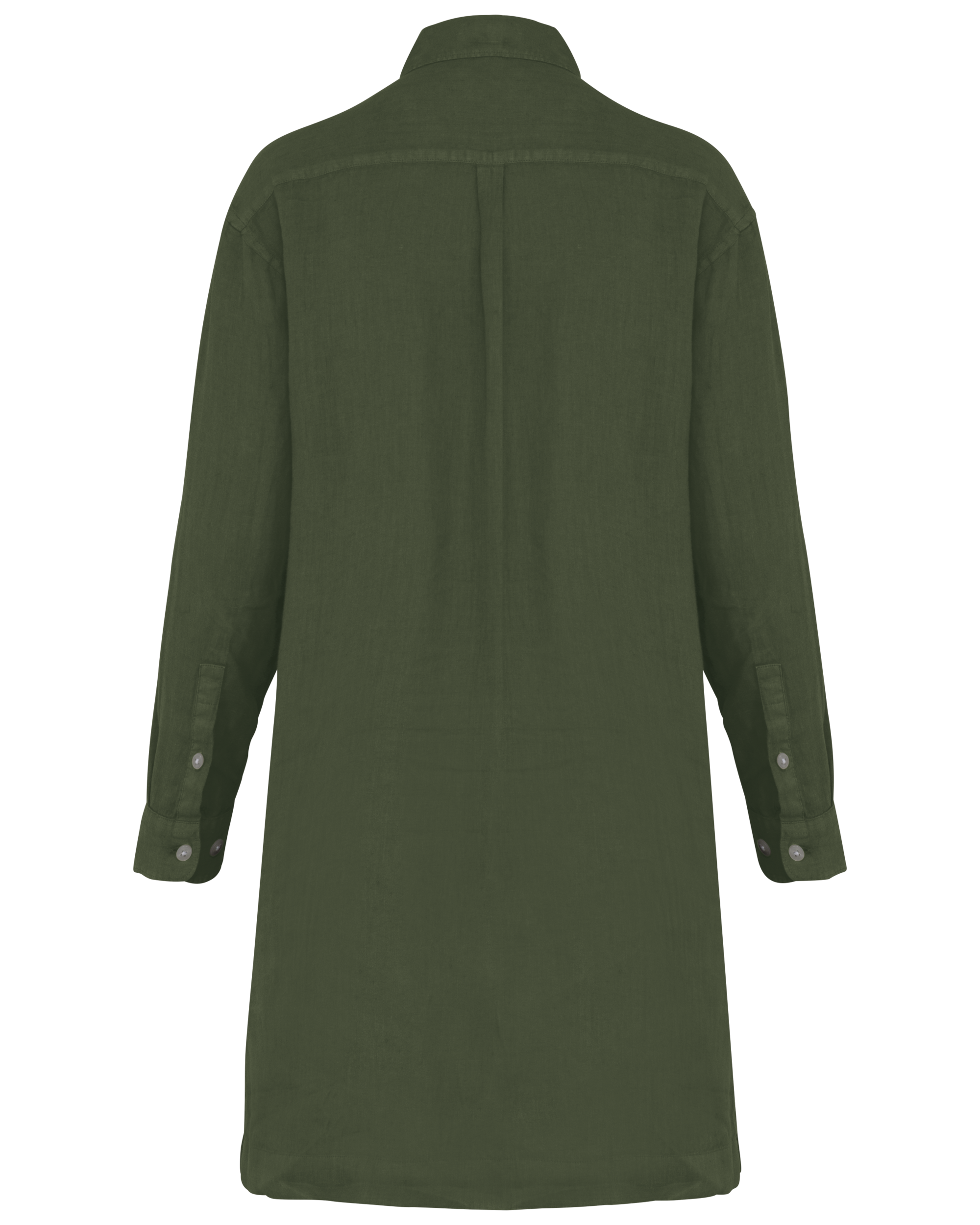 Vestido camiseiro em linho de senhora - Organic Khaki