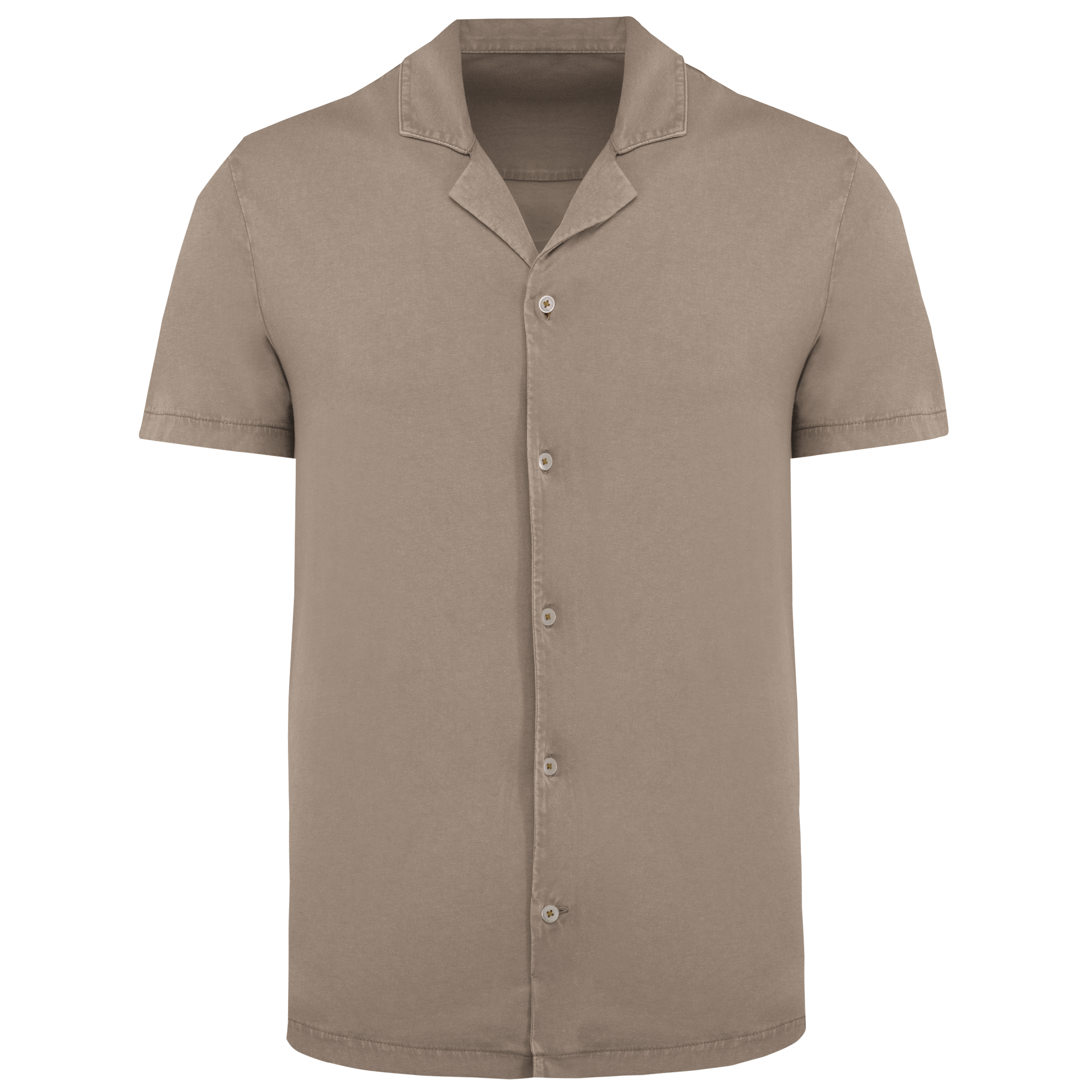 Chemise écoresponsable à col bowling délavée en jersey manches courtes homme - Image 9