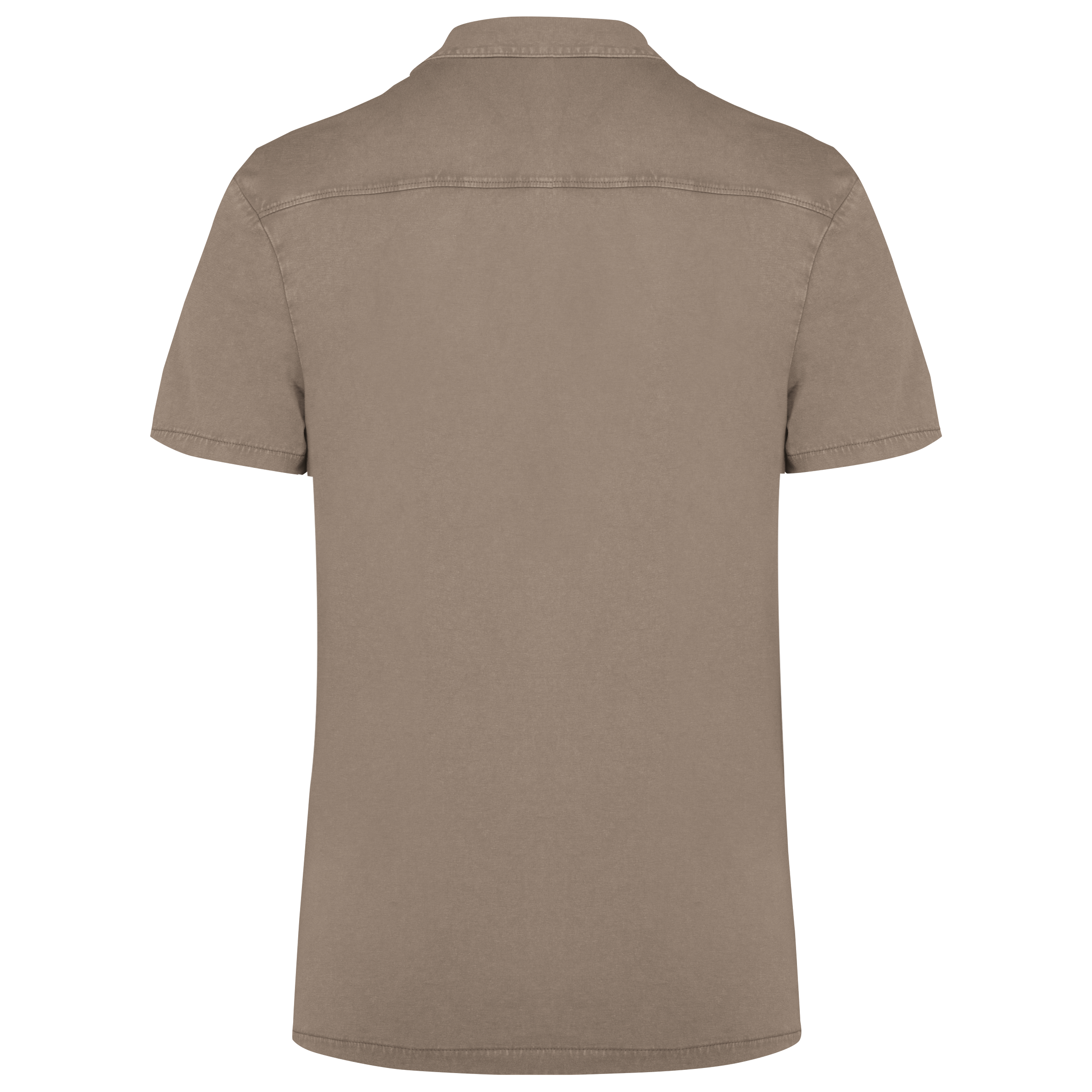 Chemise écoresponsable à col bowling délavée en jersey manches courtes homme - Image 8